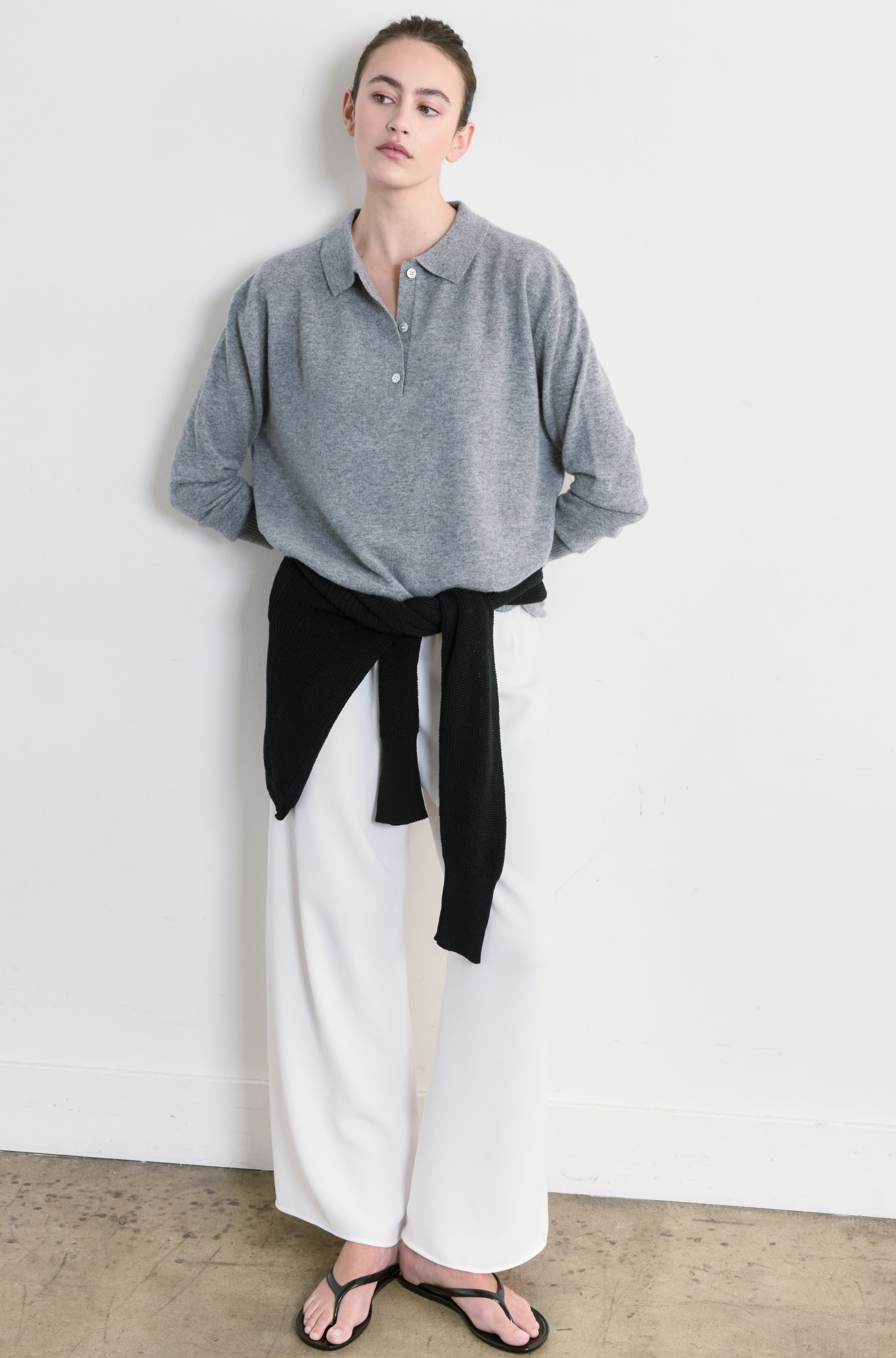 Lightweight Wool Polo - Almina Concept 