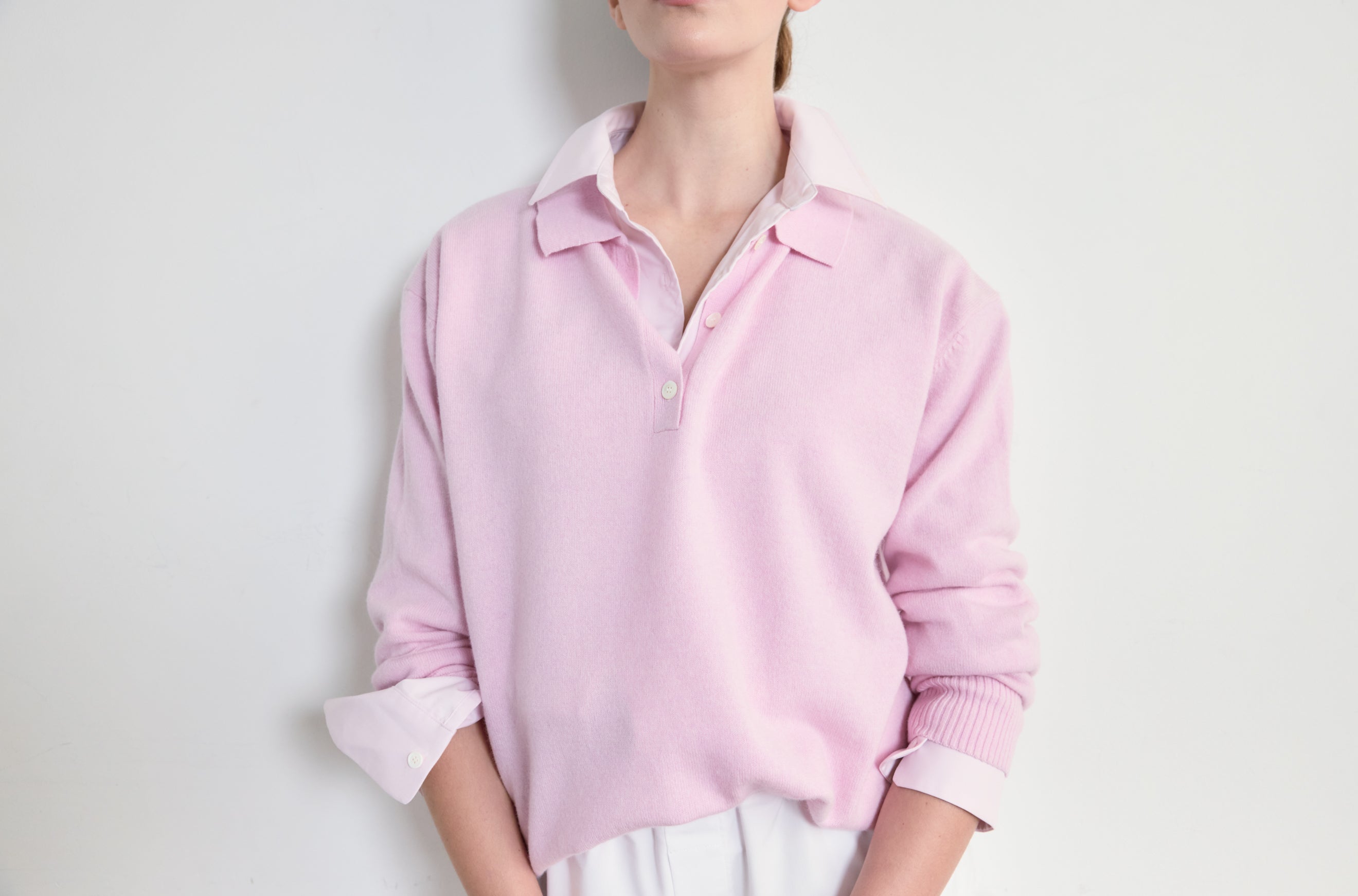 Lightweight Wool Polo - Almina Concept 