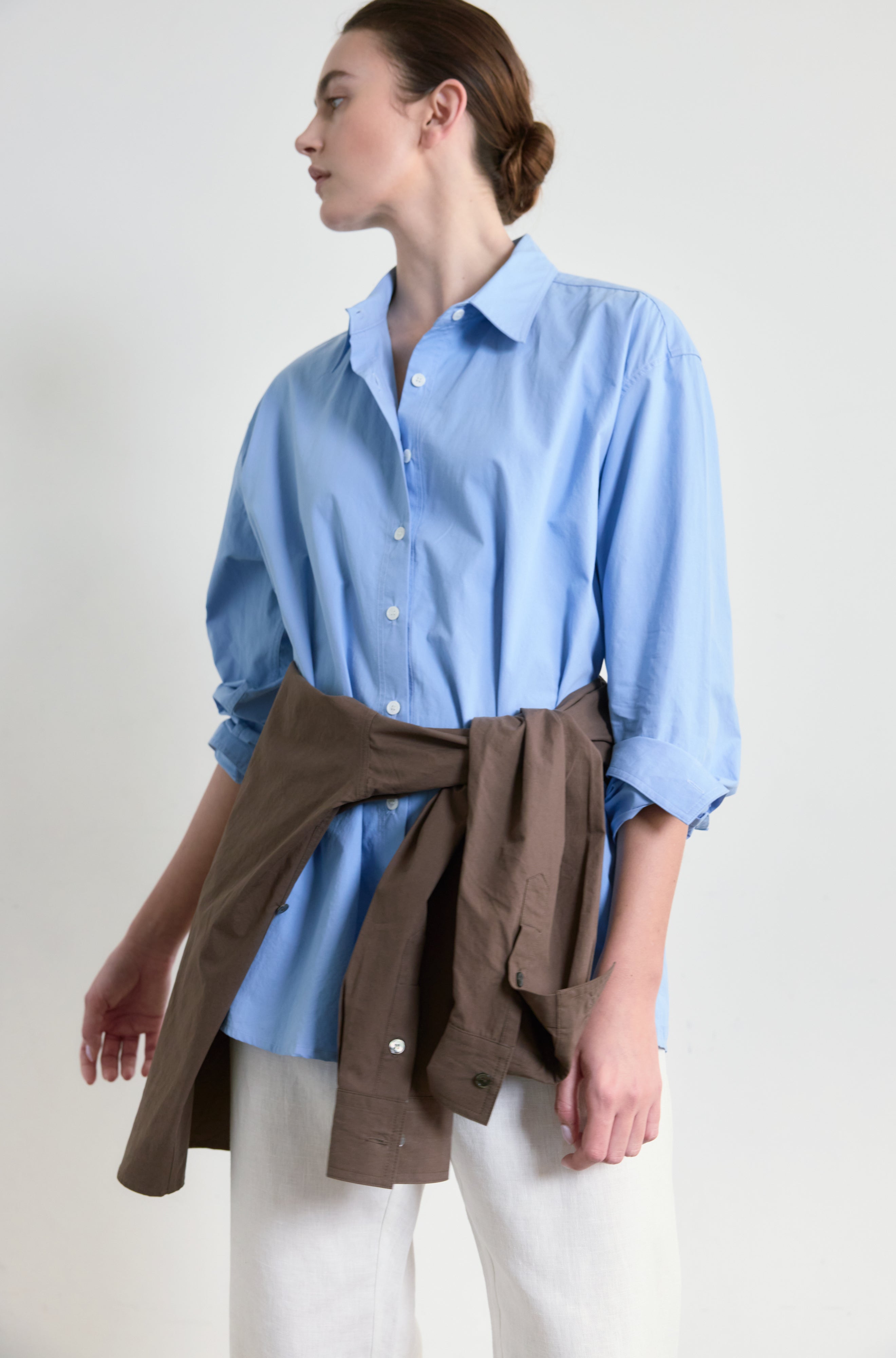 Shirt With Tie Belt - Almina Concept 