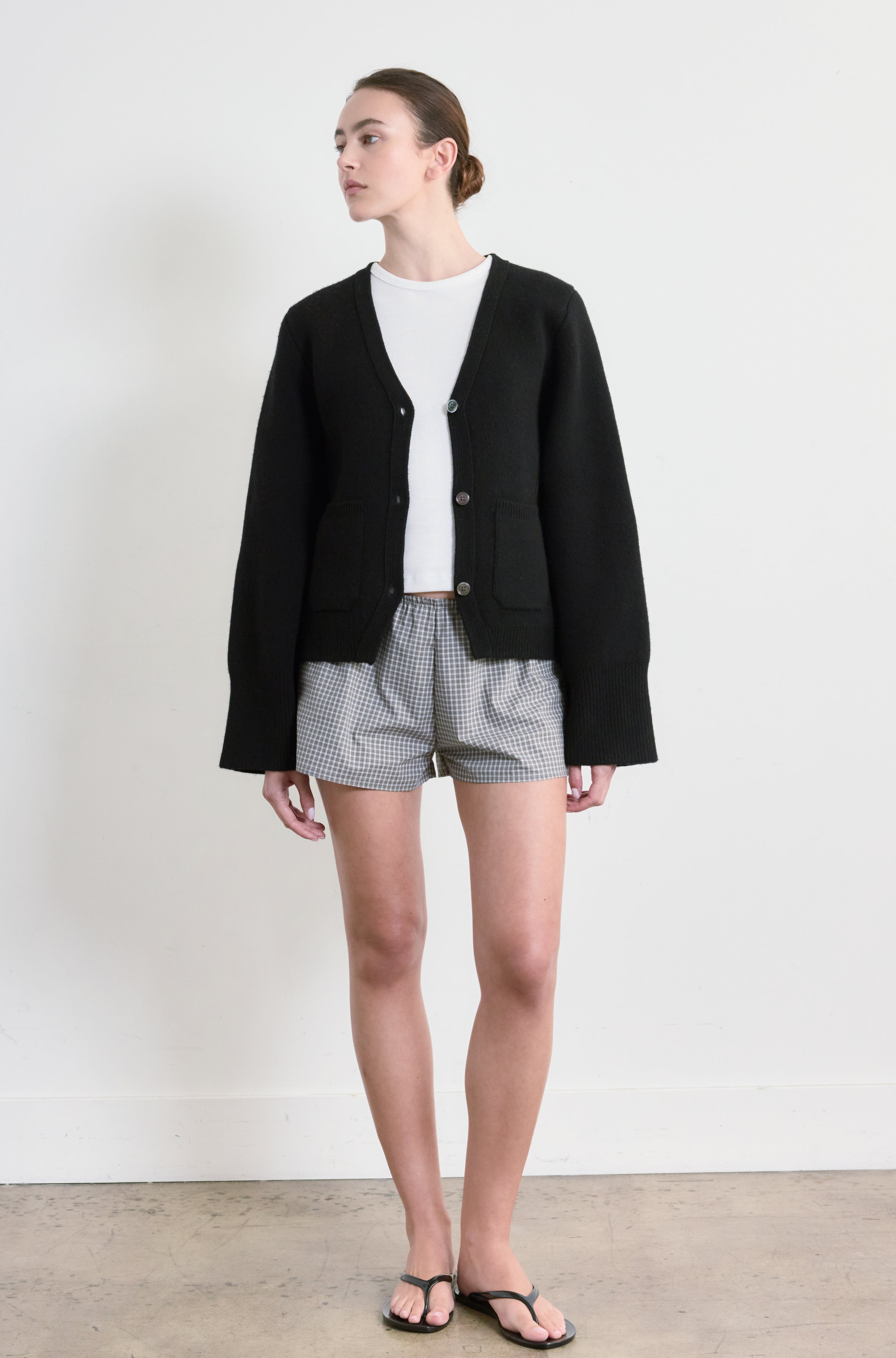 V Neck Cardigan - Almina Concept 