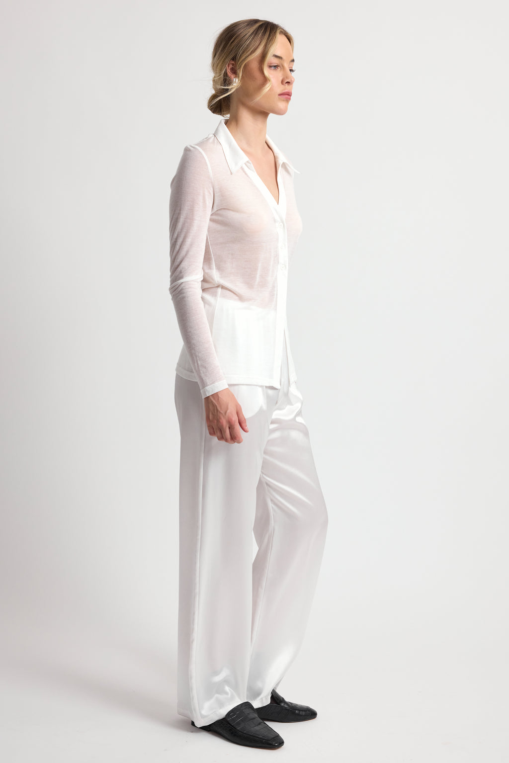 3 Button Knit Top - Almina Concept 