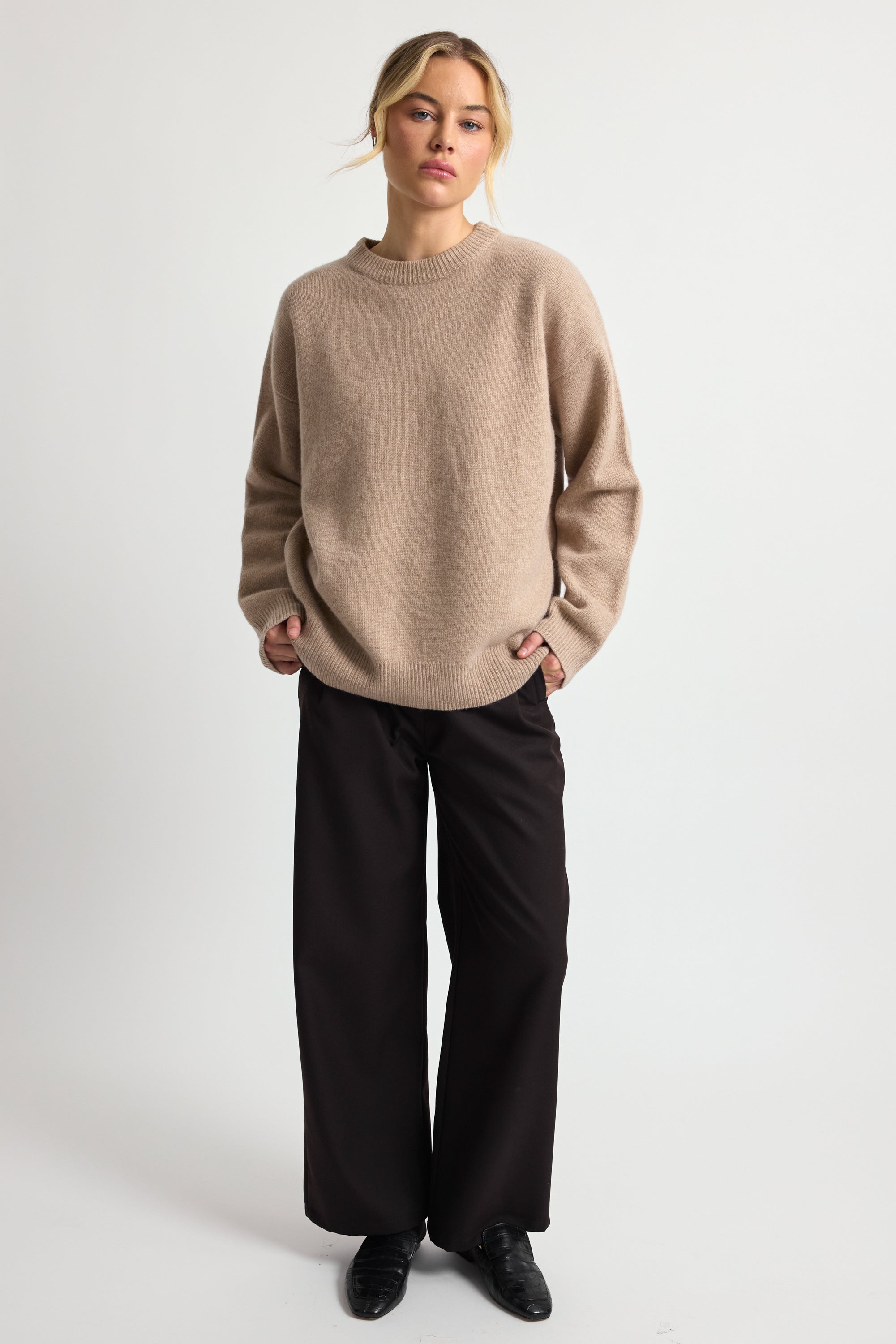 Oversized Wool/Cash Sweater - Almina Concept 