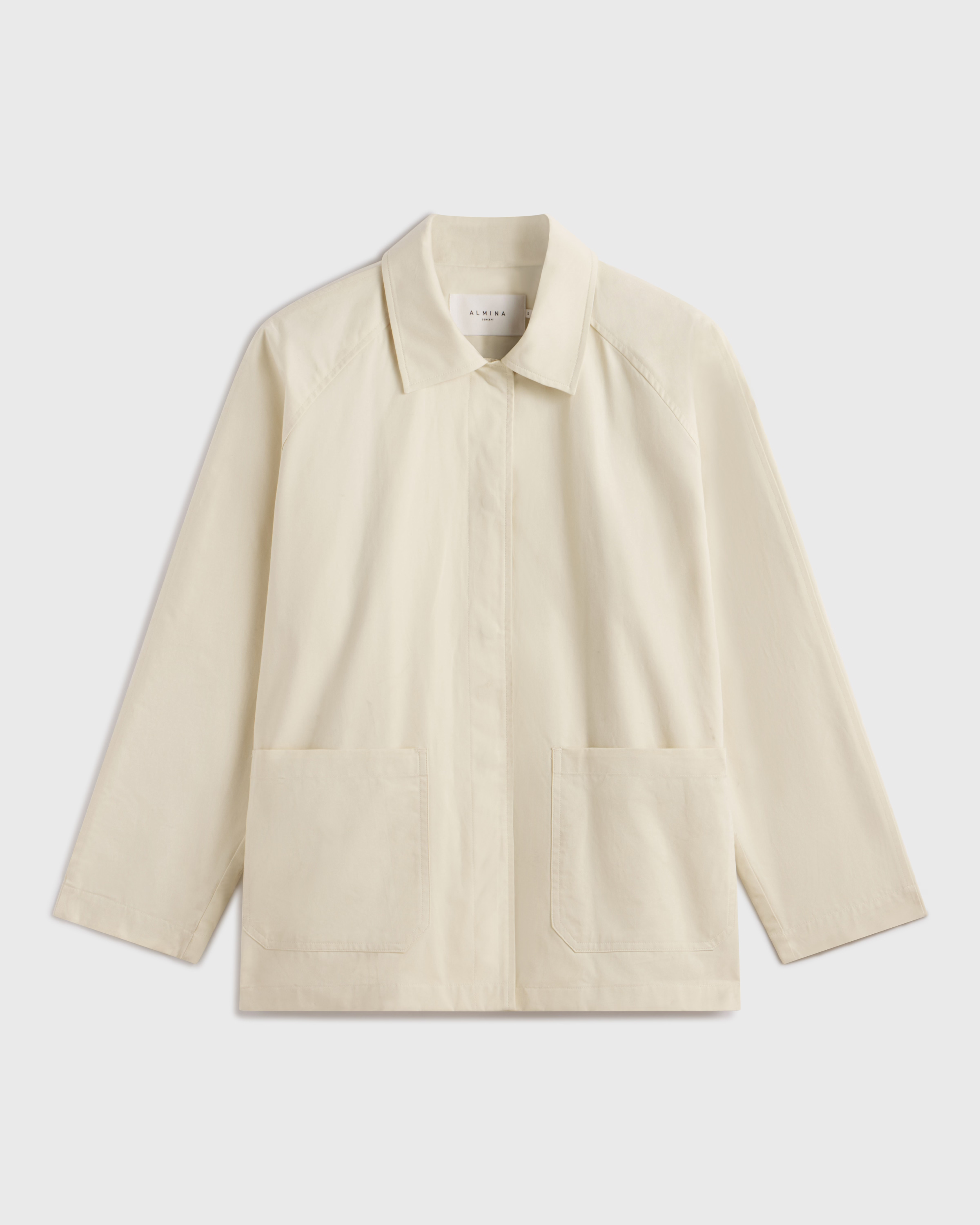 Beige jacket on a light gray background