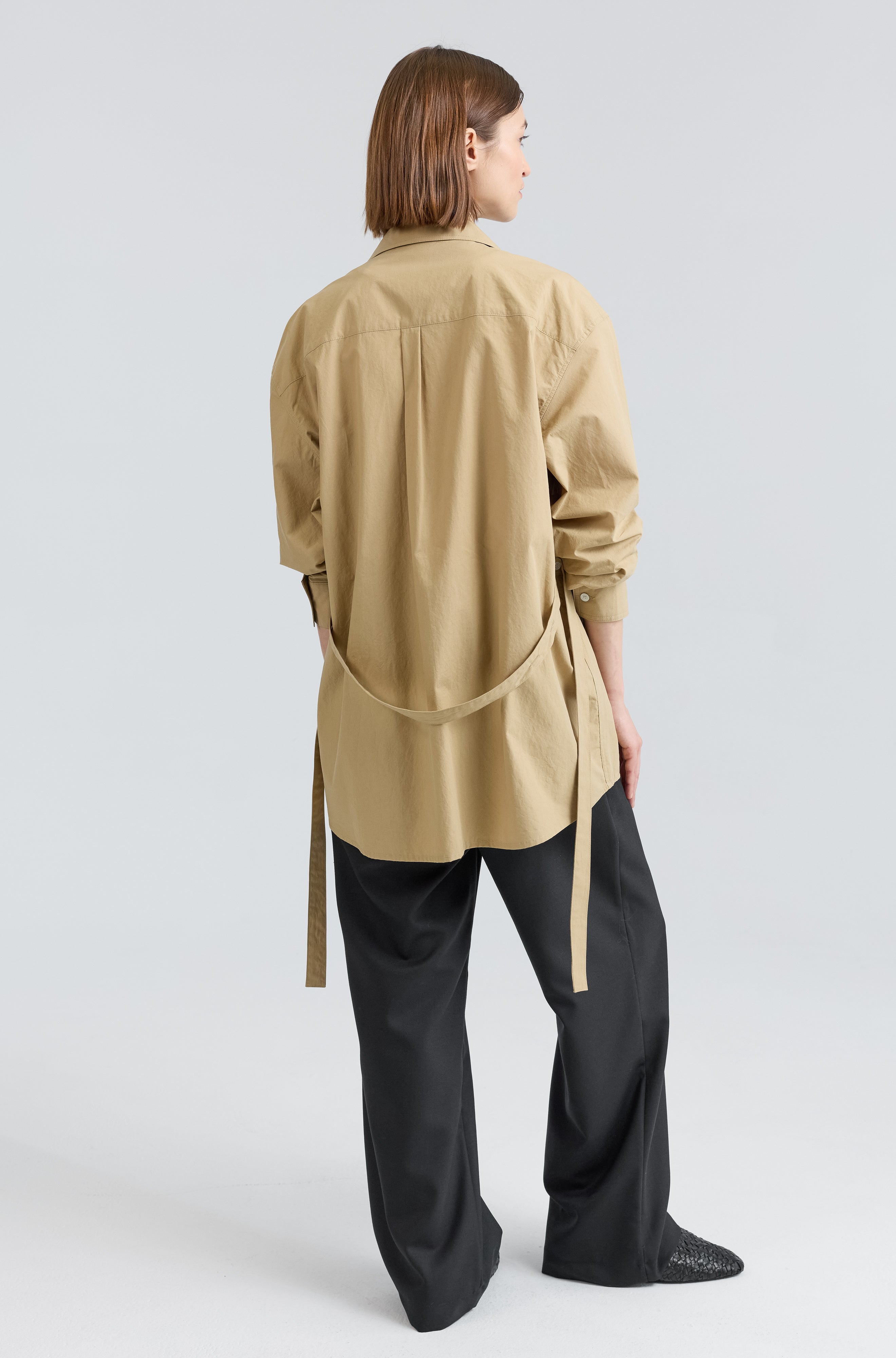 Shirt With Tie Belt - Almina Concept 