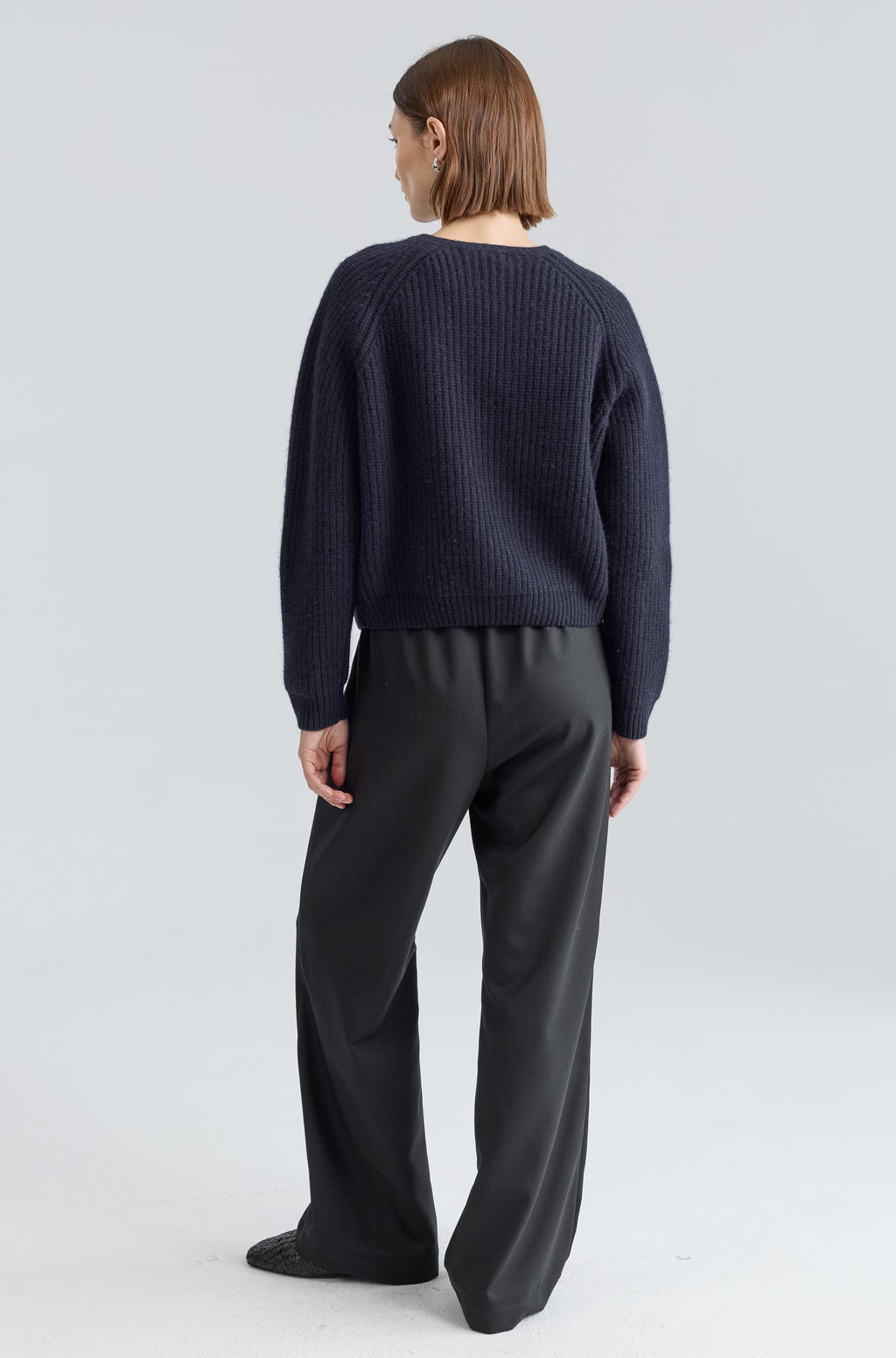 Knit Zip Up Cardigan - Almina Concept 