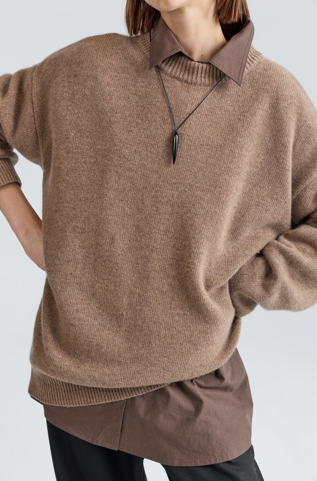 Oversized Wool/Cash Sweater - Almina Concept 