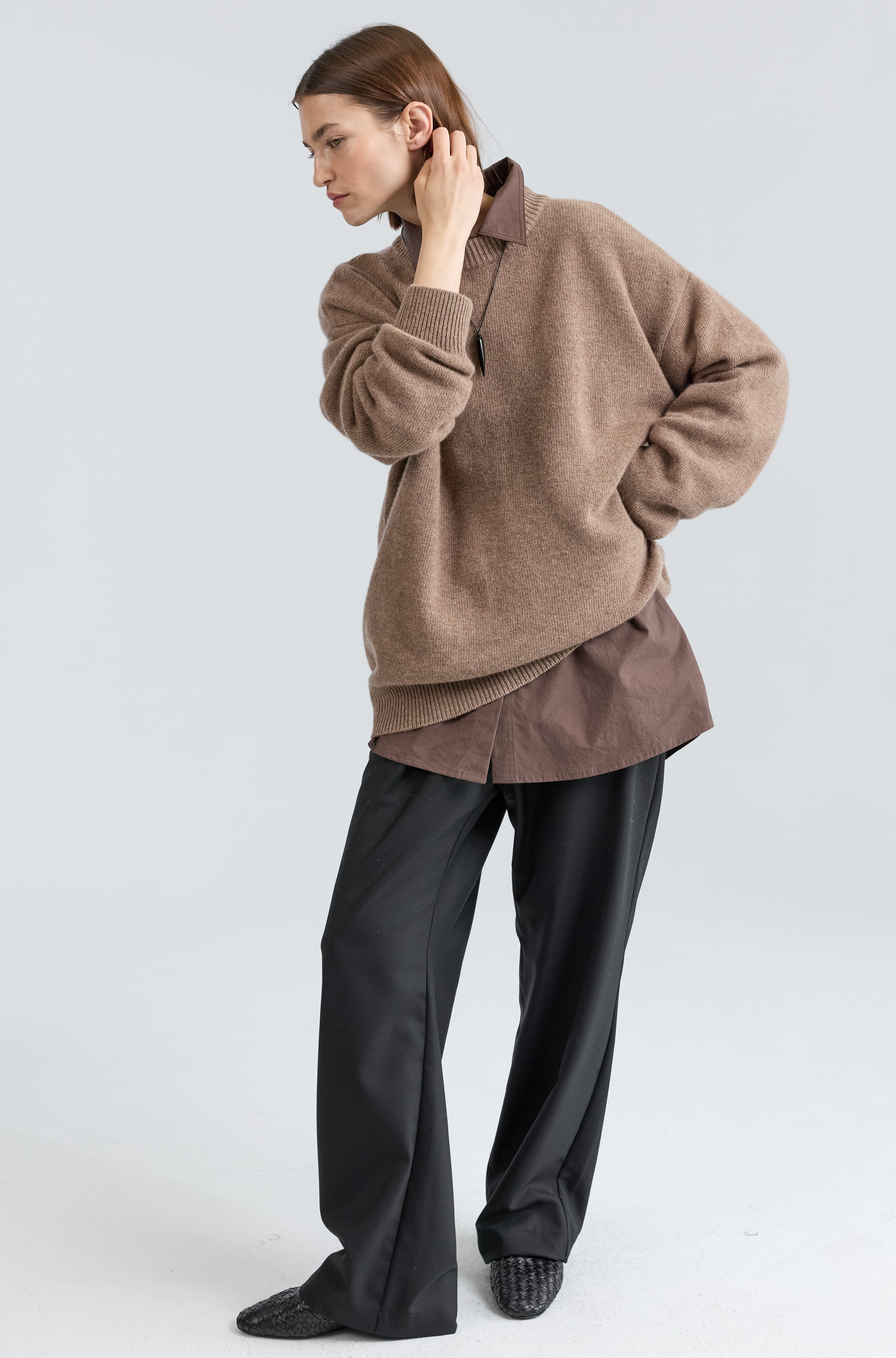 Oversized Wool/Cash Sweater - Almina Concept 