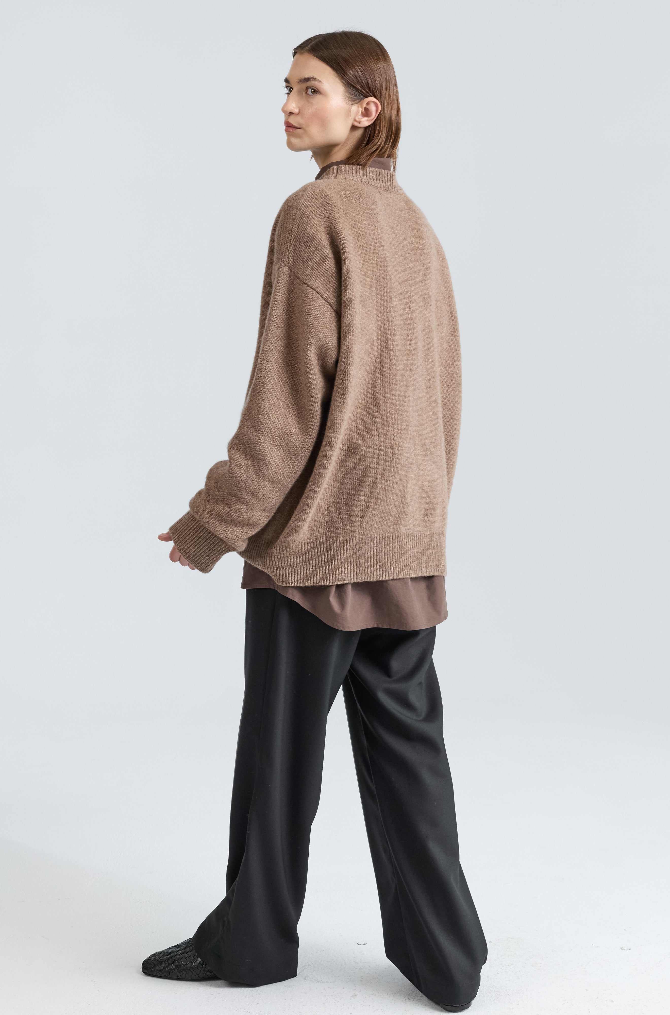 Oversized Wool/Cash Sweater - Almina Concept 