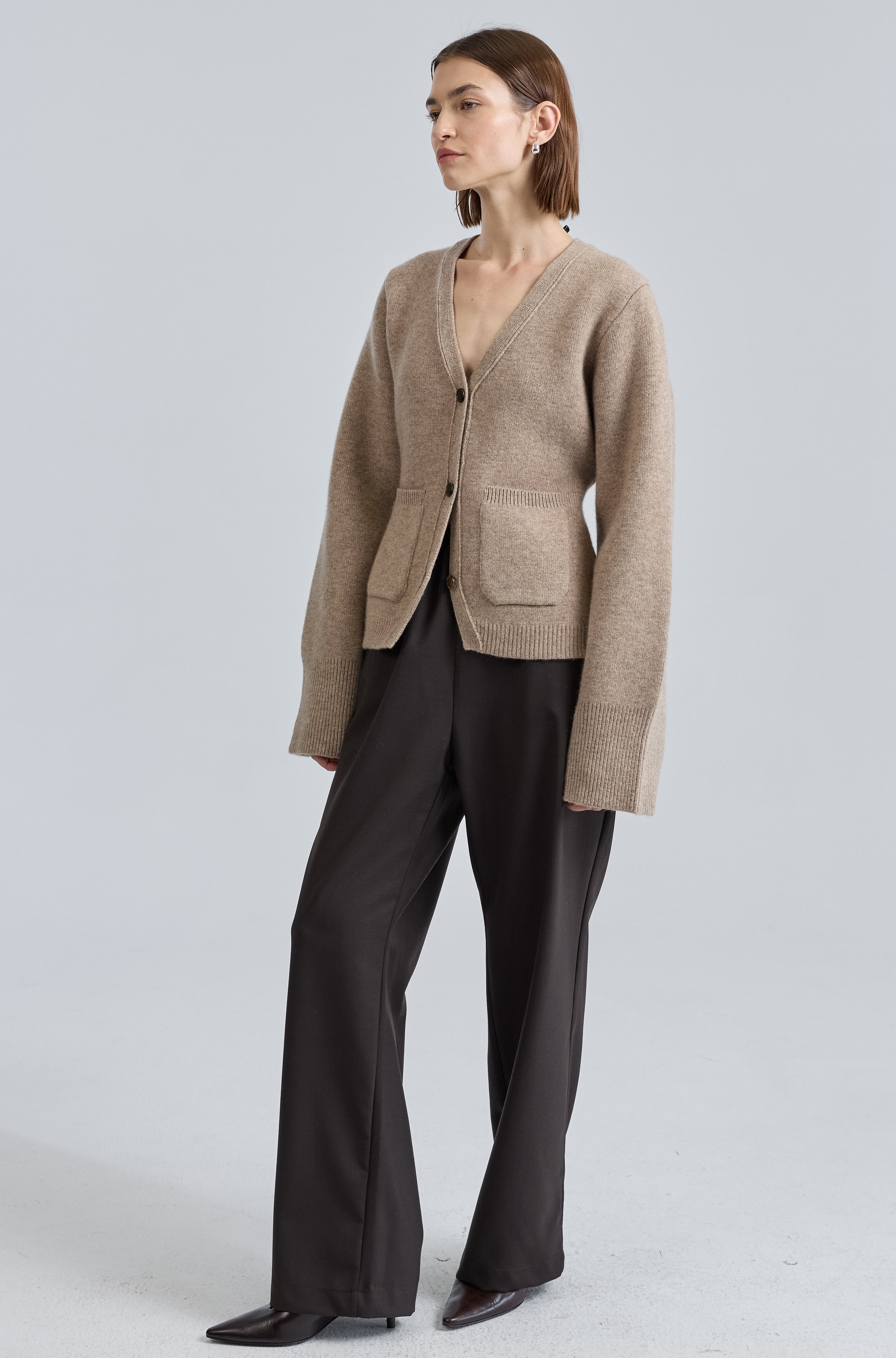 V Neck Cardigan - Almina Concept 