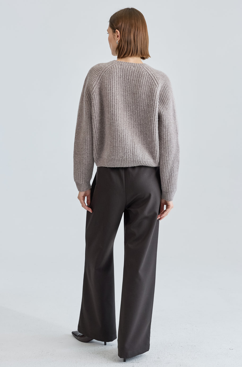 Knit Zip Up Cardigan - Almina Concept 