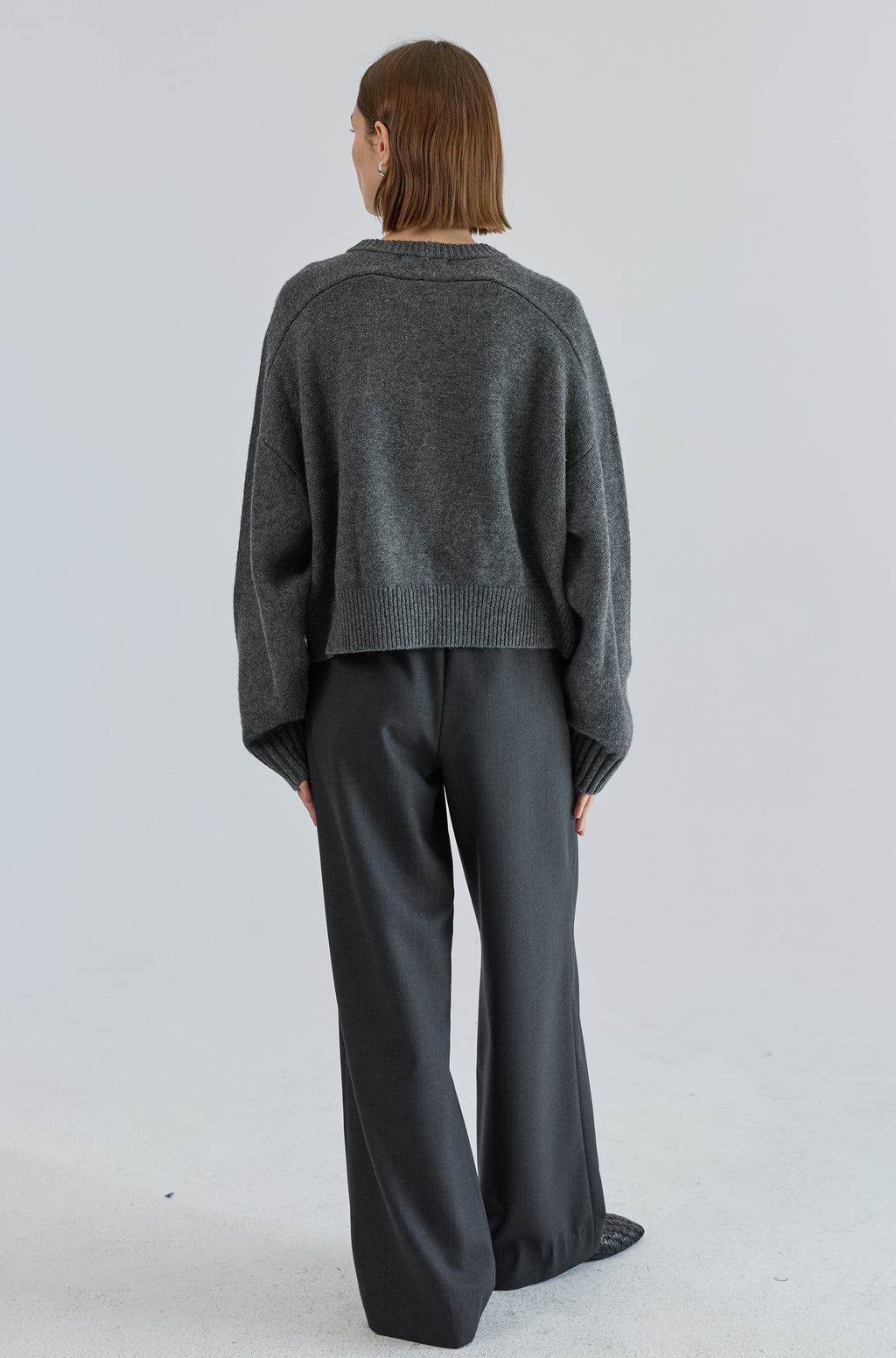 Cropped Wool Sweater - Almina Concept 