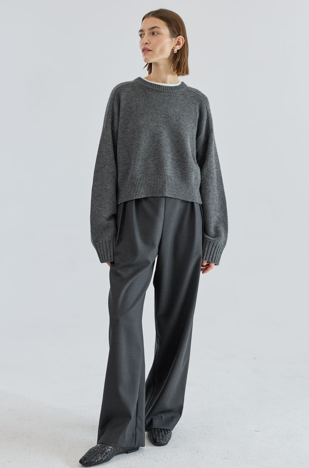 Waist Tie Wool Trousers - Almina Concept 