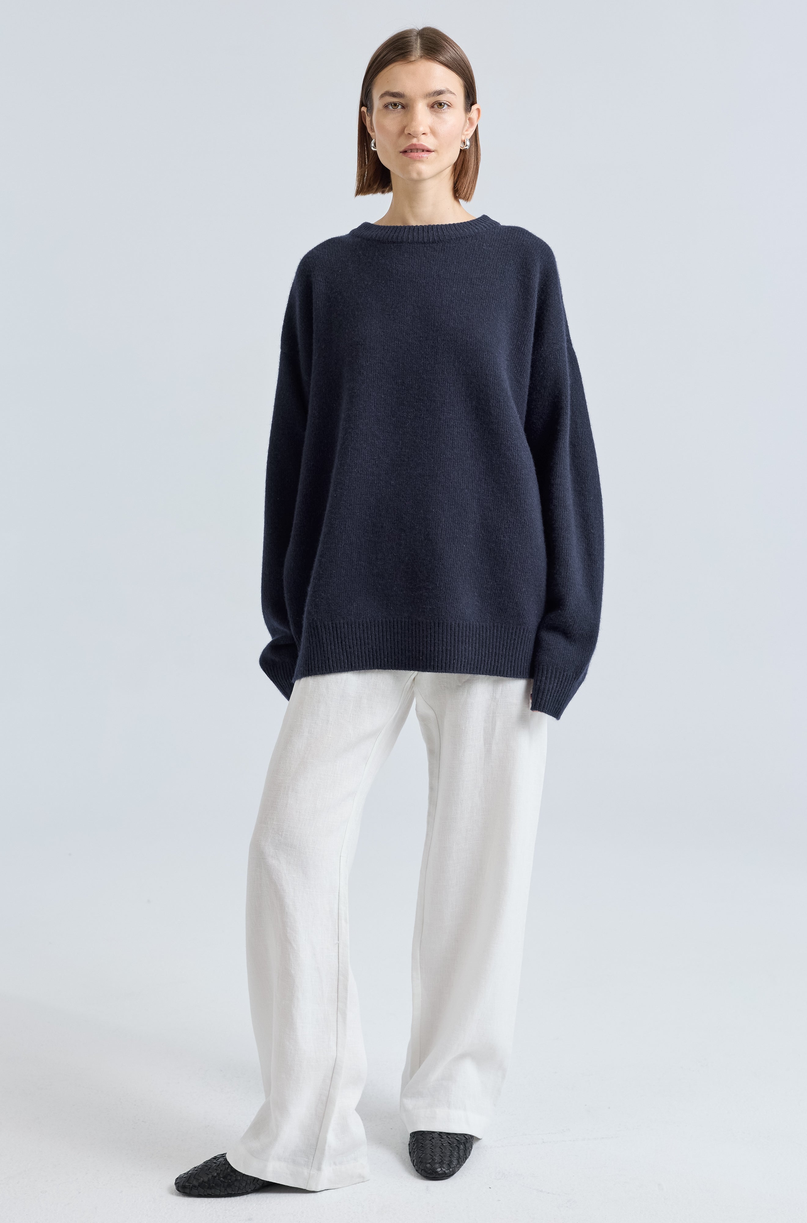 Oversized Wool/Cash Sweater - Almina Concept 