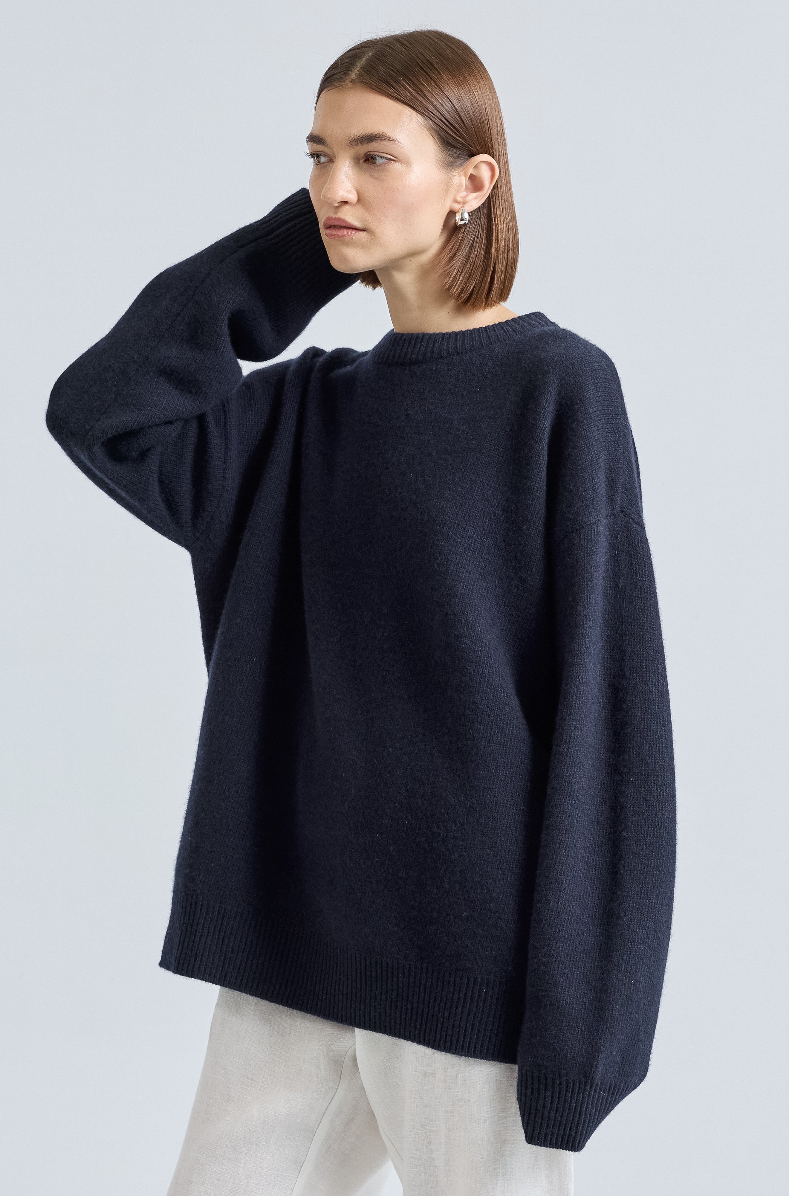 Oversized Wool/Cash Sweater - Almina Concept 