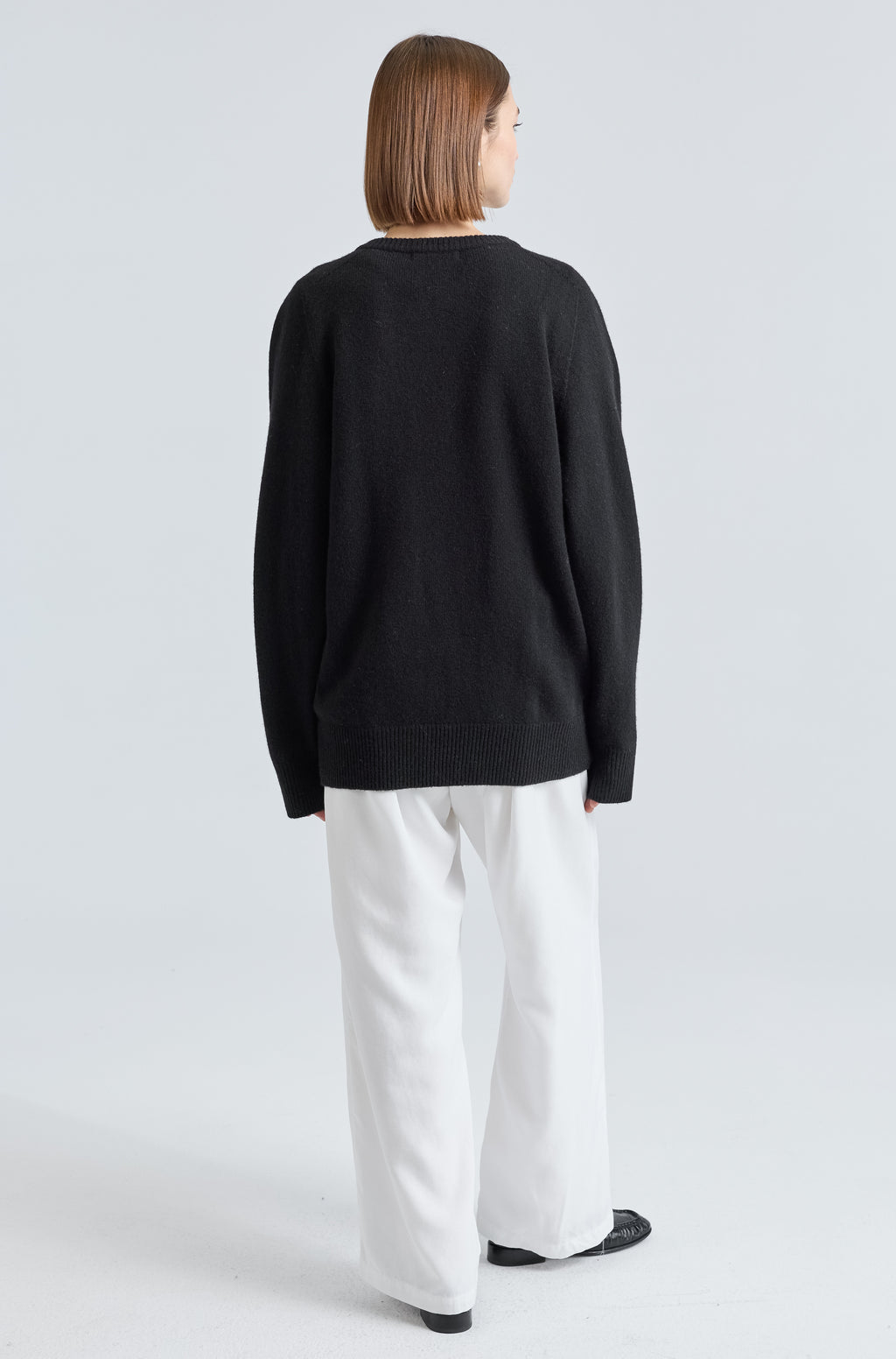 Wool V Neck Sweater - Almina Concept 