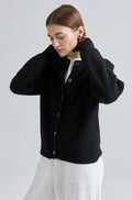Button Up Wool Cardigan - Almina Concept 