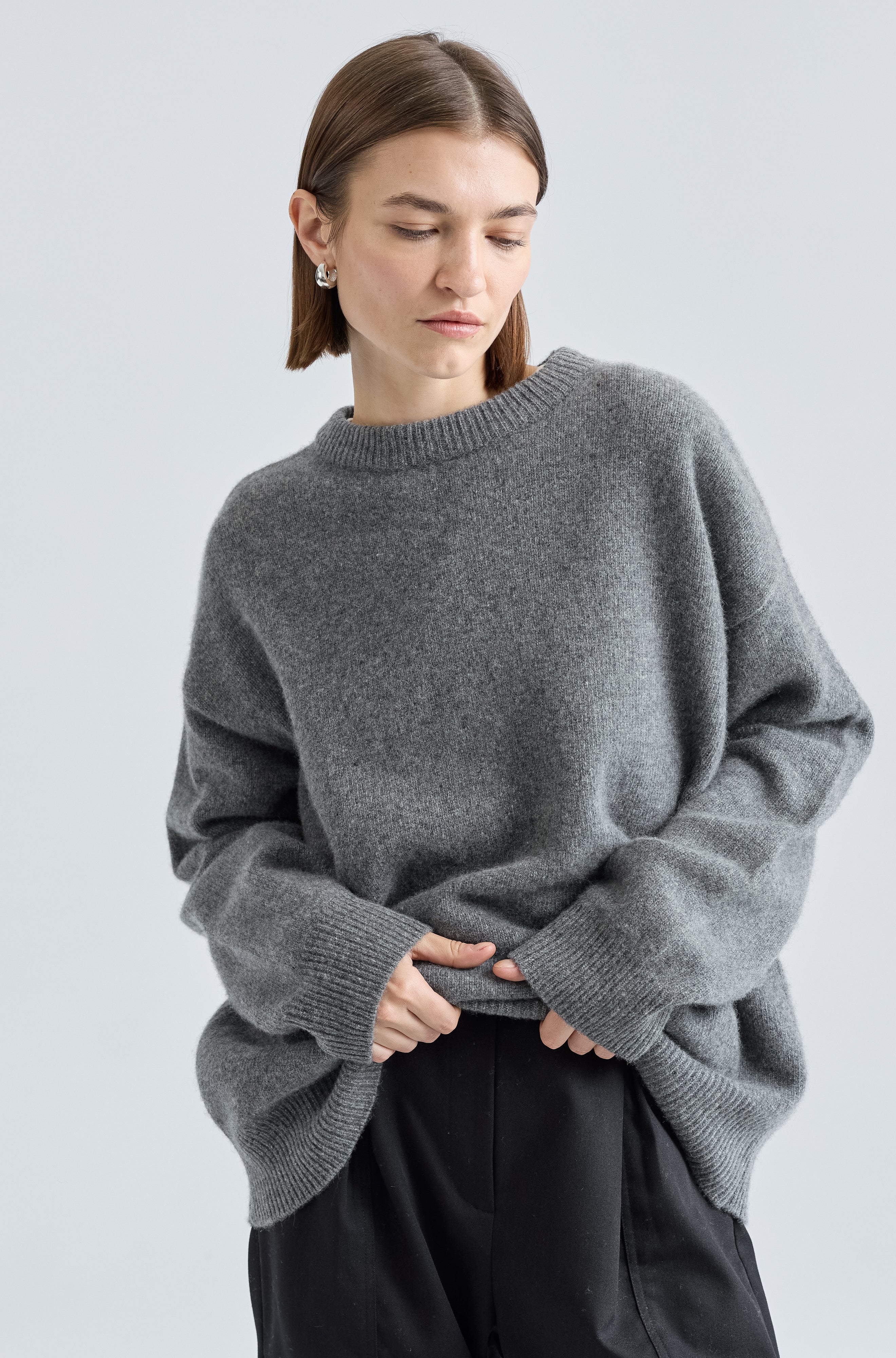 Oversized Wool/Cash Sweater - Almina Concept 
