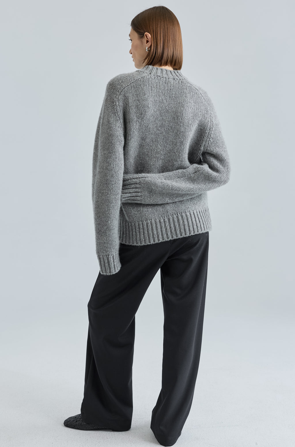 Knit Wool Crewneck Sweater - Almina Concept 