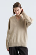 Wool V Neck Sweater - Almina Concept 