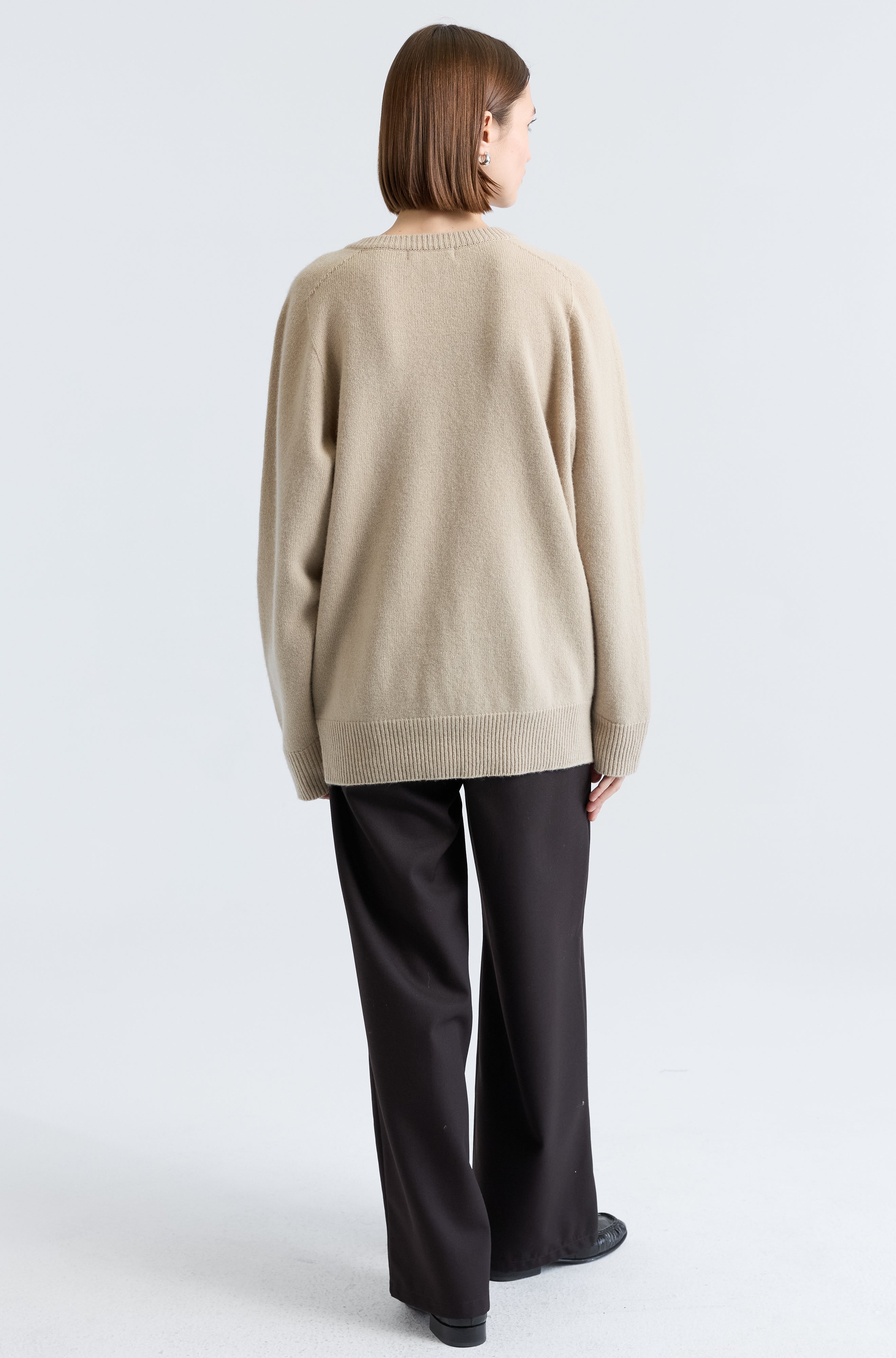 Wool V Neck Sweater - Almina Concept 
