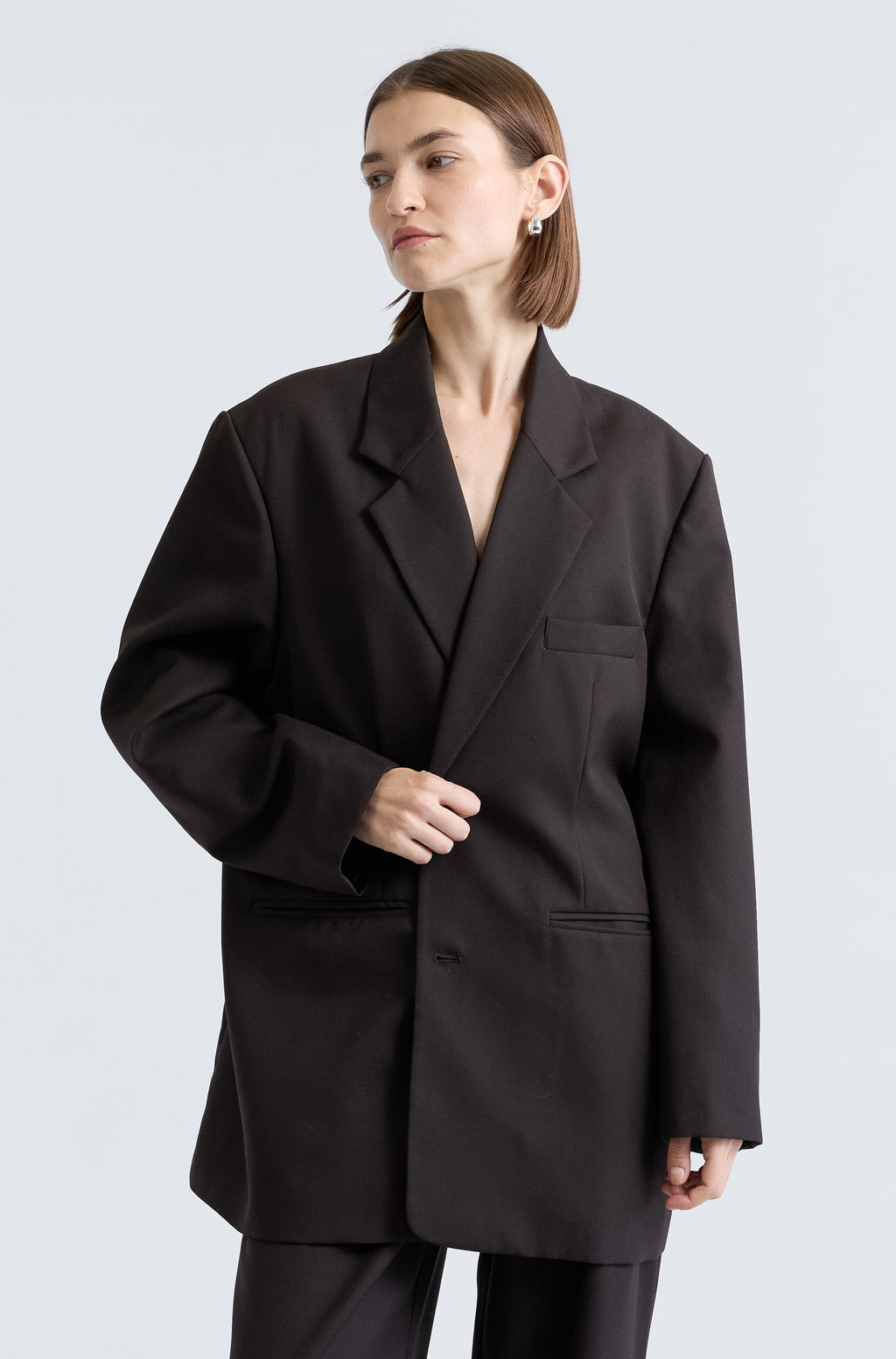 Oversized Double Button Blazer - Almina Concept 