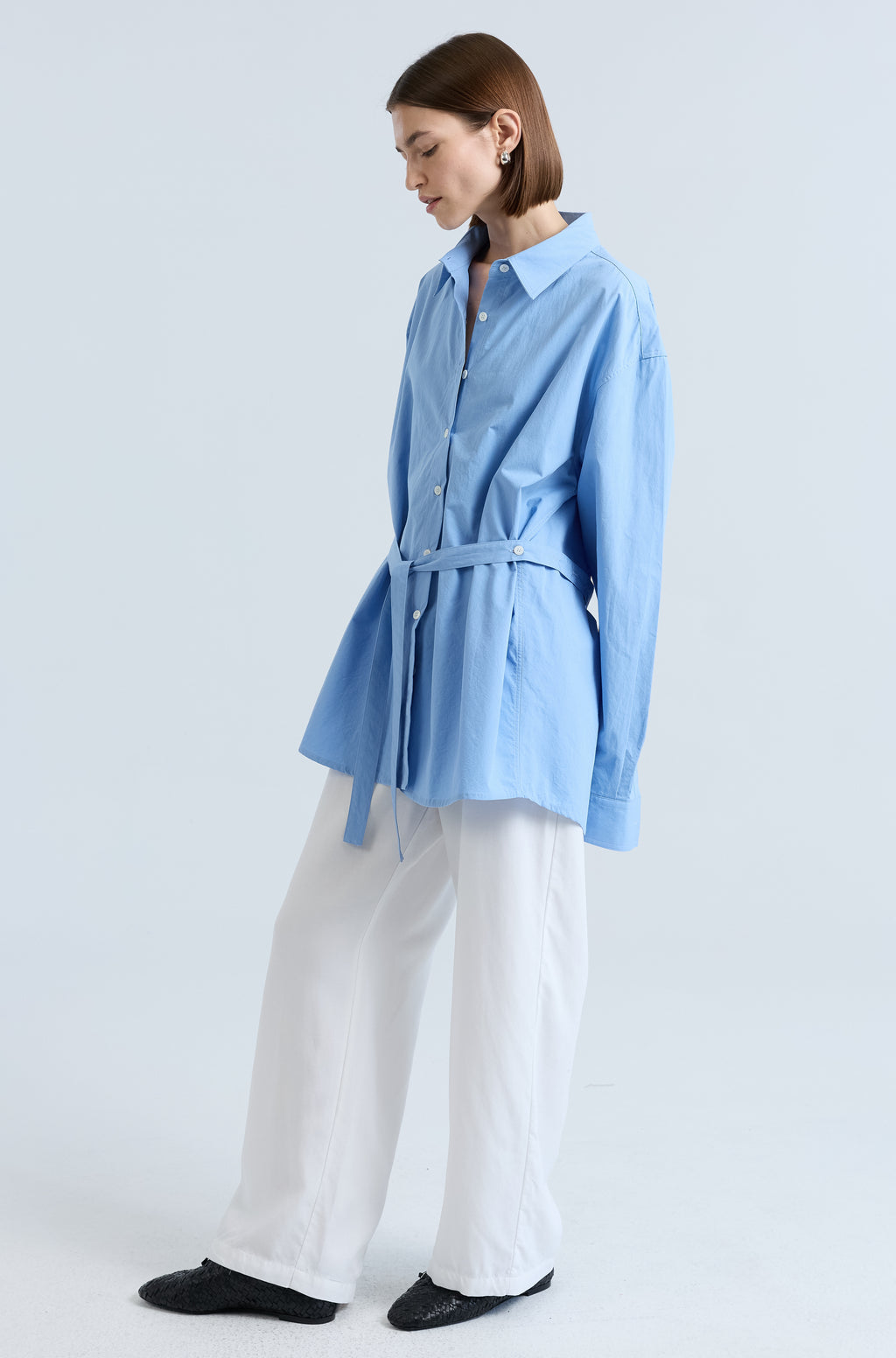 Shirt With Tie Belt - Almina Concept 