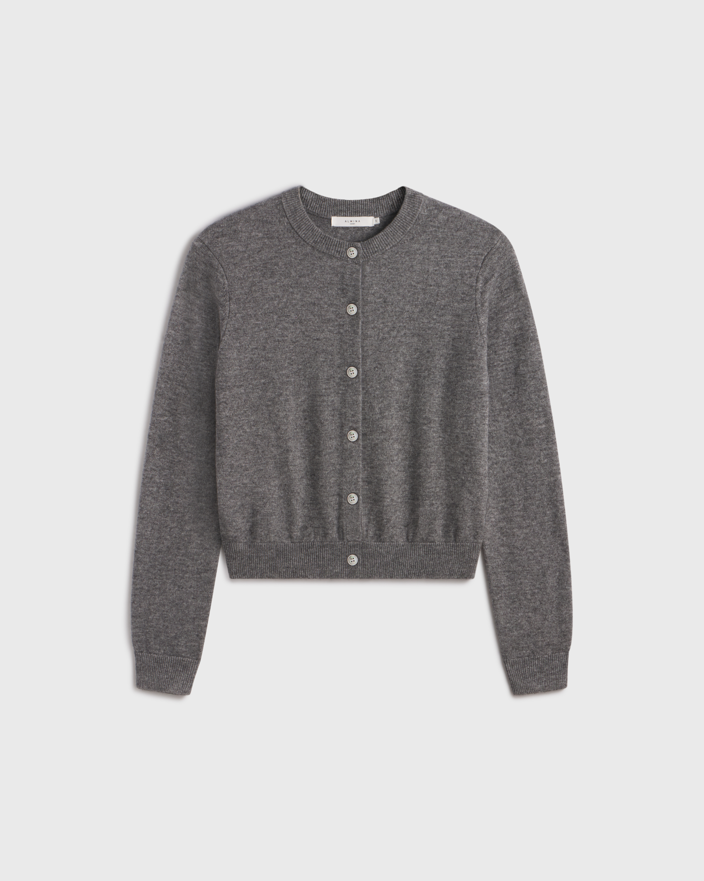 Classic Crew Wool Cardigan - Almina Concept 