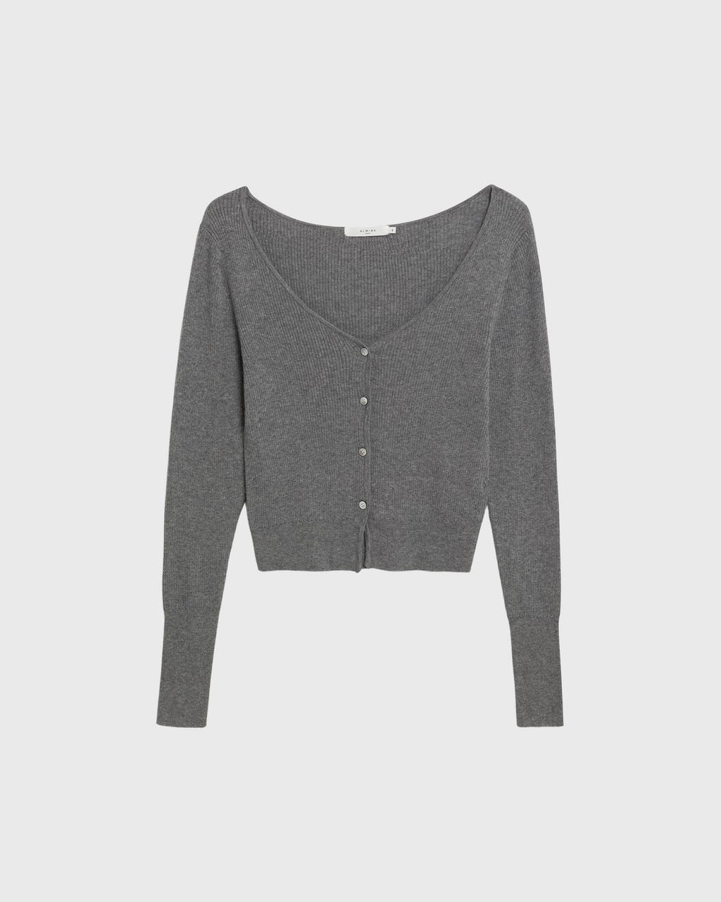Cropped V Neck Cardigan - Almina Concept 