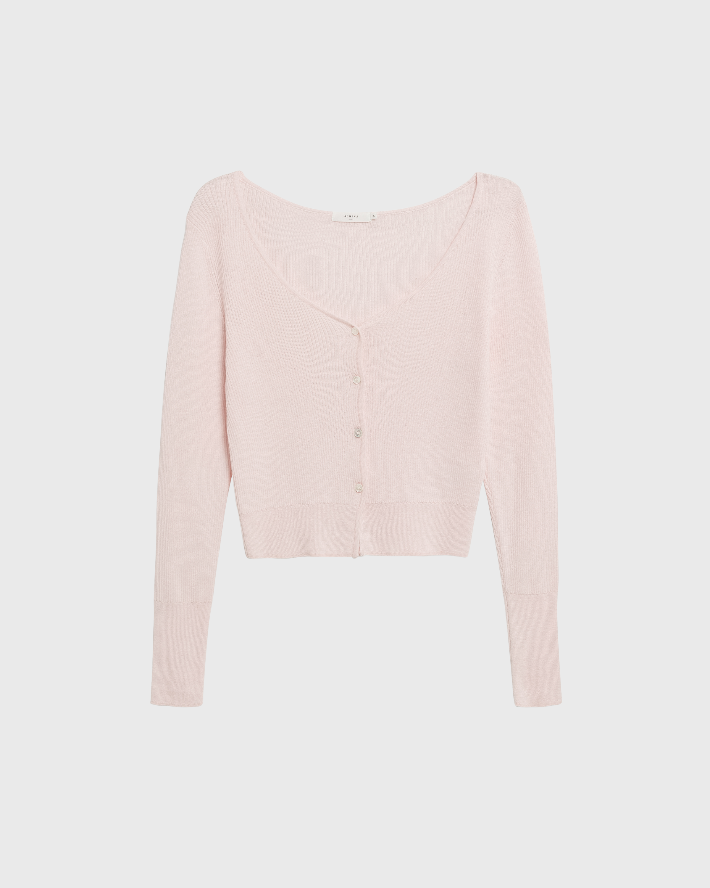 Cropped V Neck Cardigan - Almina Concept 