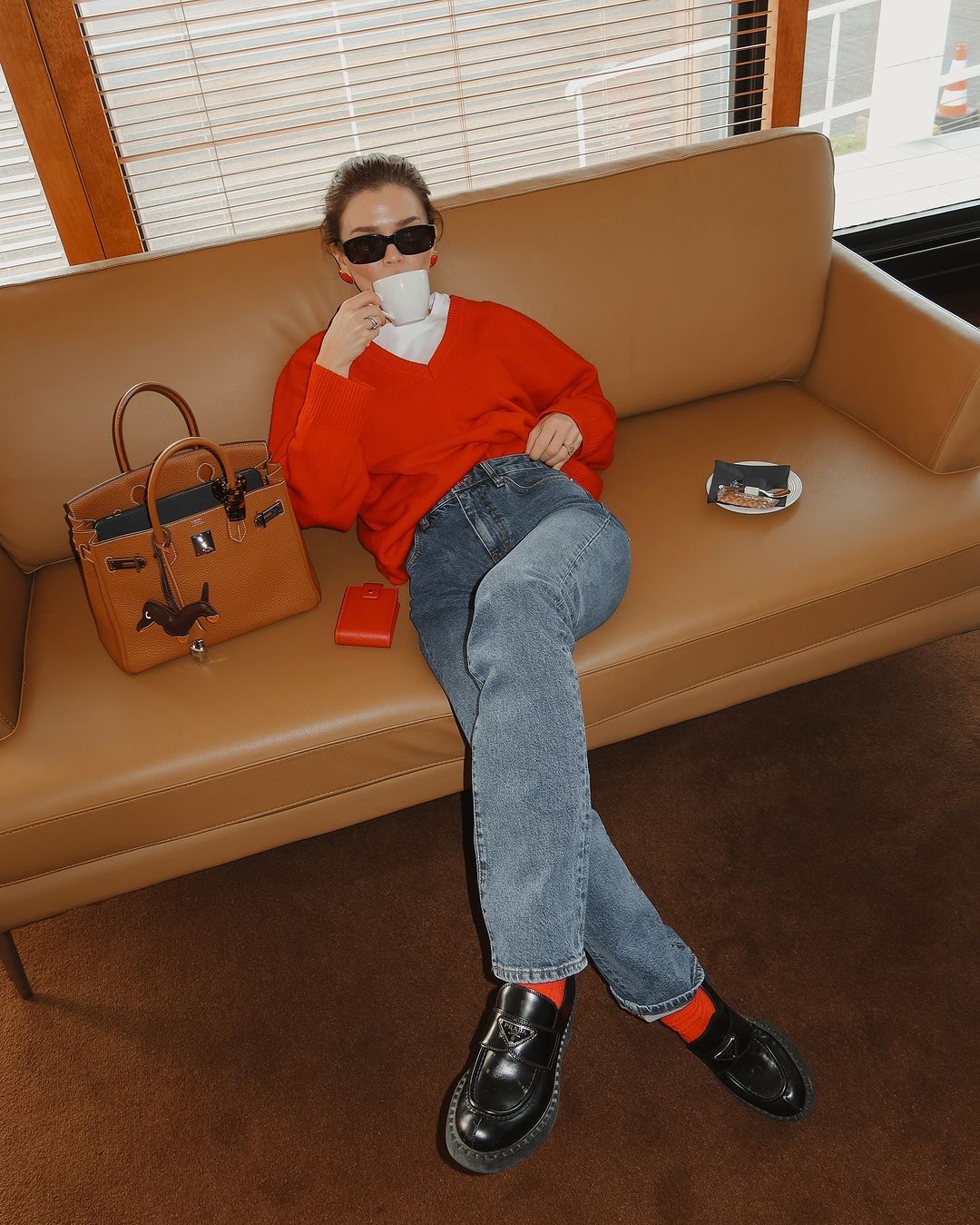 Wool V Neck Sweater - Almina Concept 