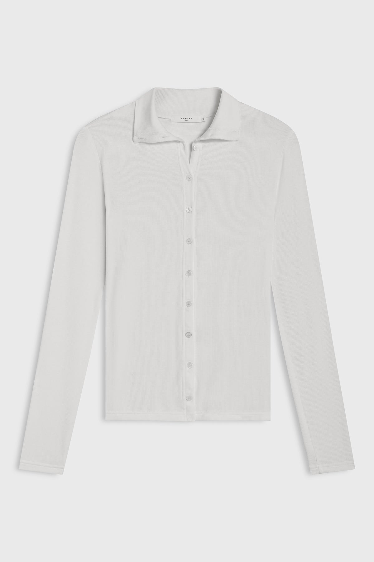 High Neck Button Up Long Sleeve - Almina Concept 
