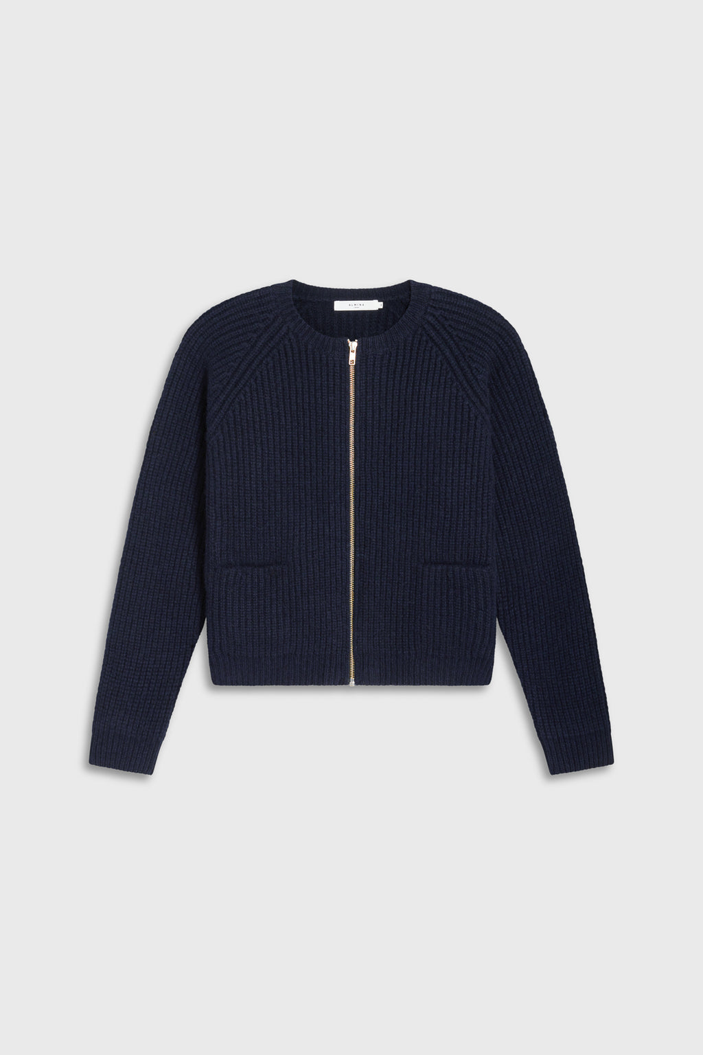 Knit Zip Up Cardigan - Almina Concept 