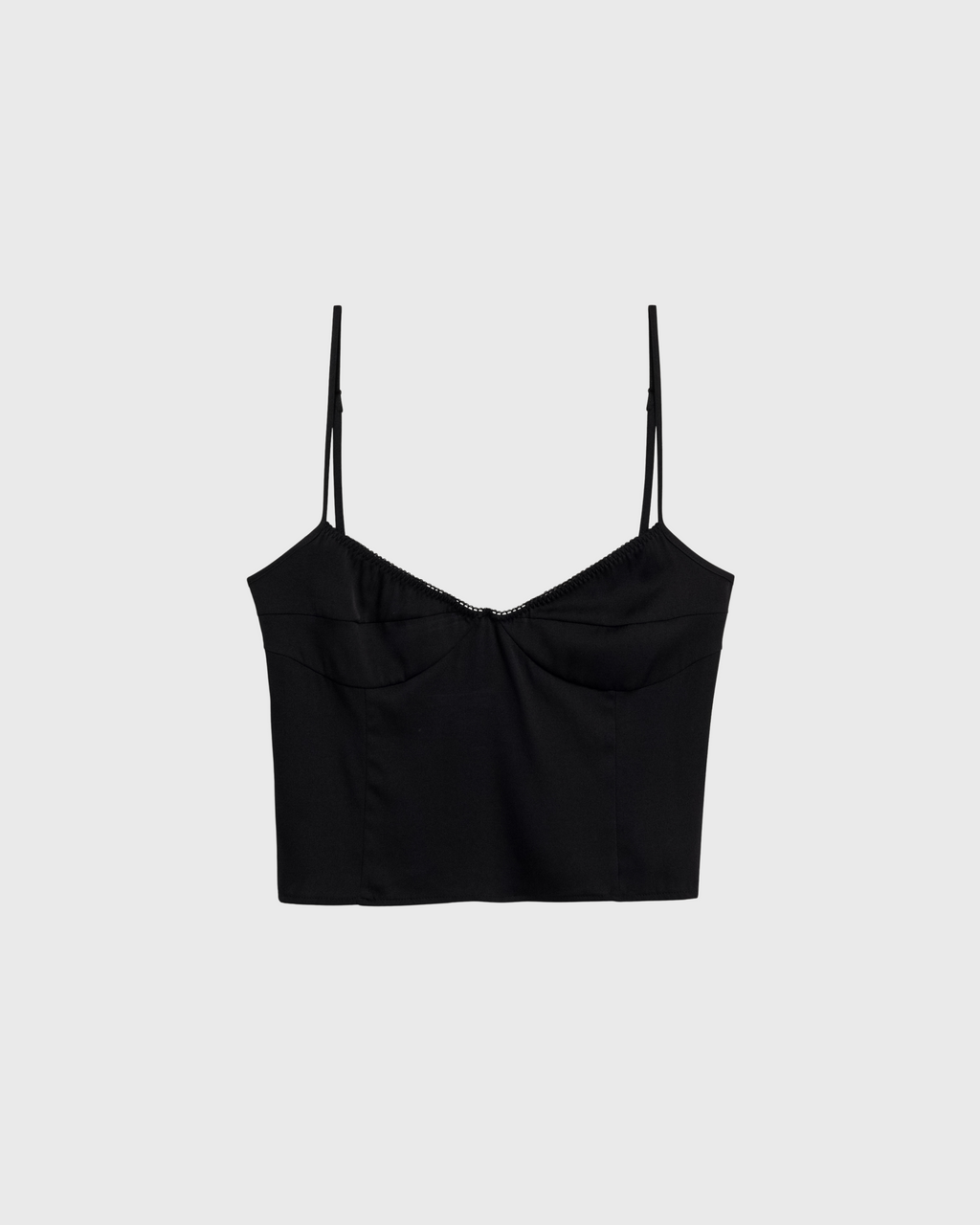 Plunged Neck Silk Cami - Almina Concept 