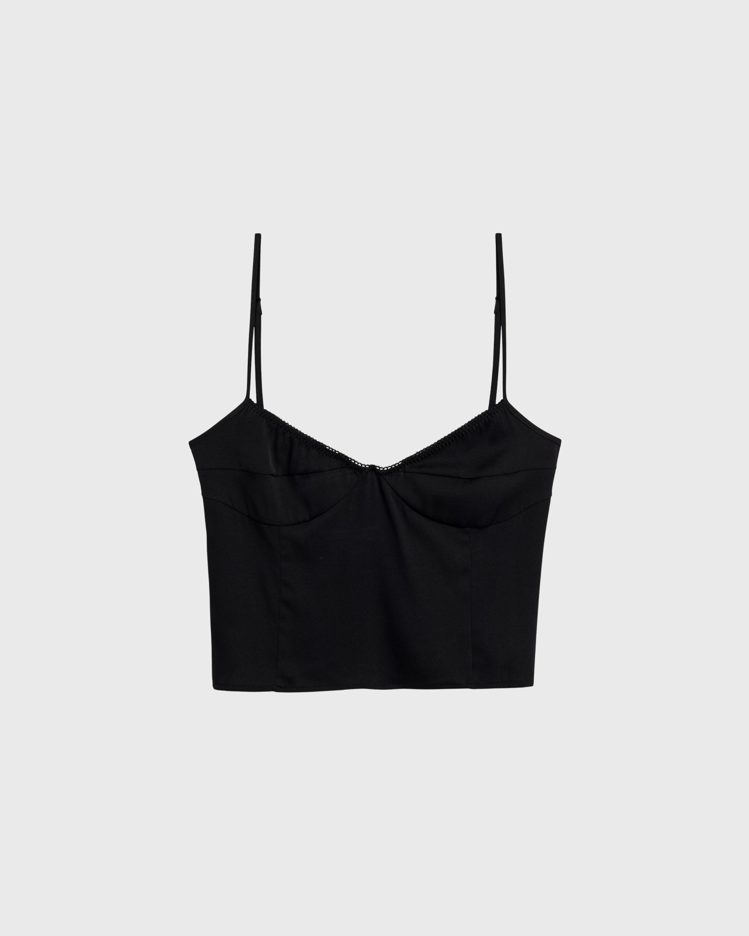 Plunged Neck Silk Cami - Almina Concept 