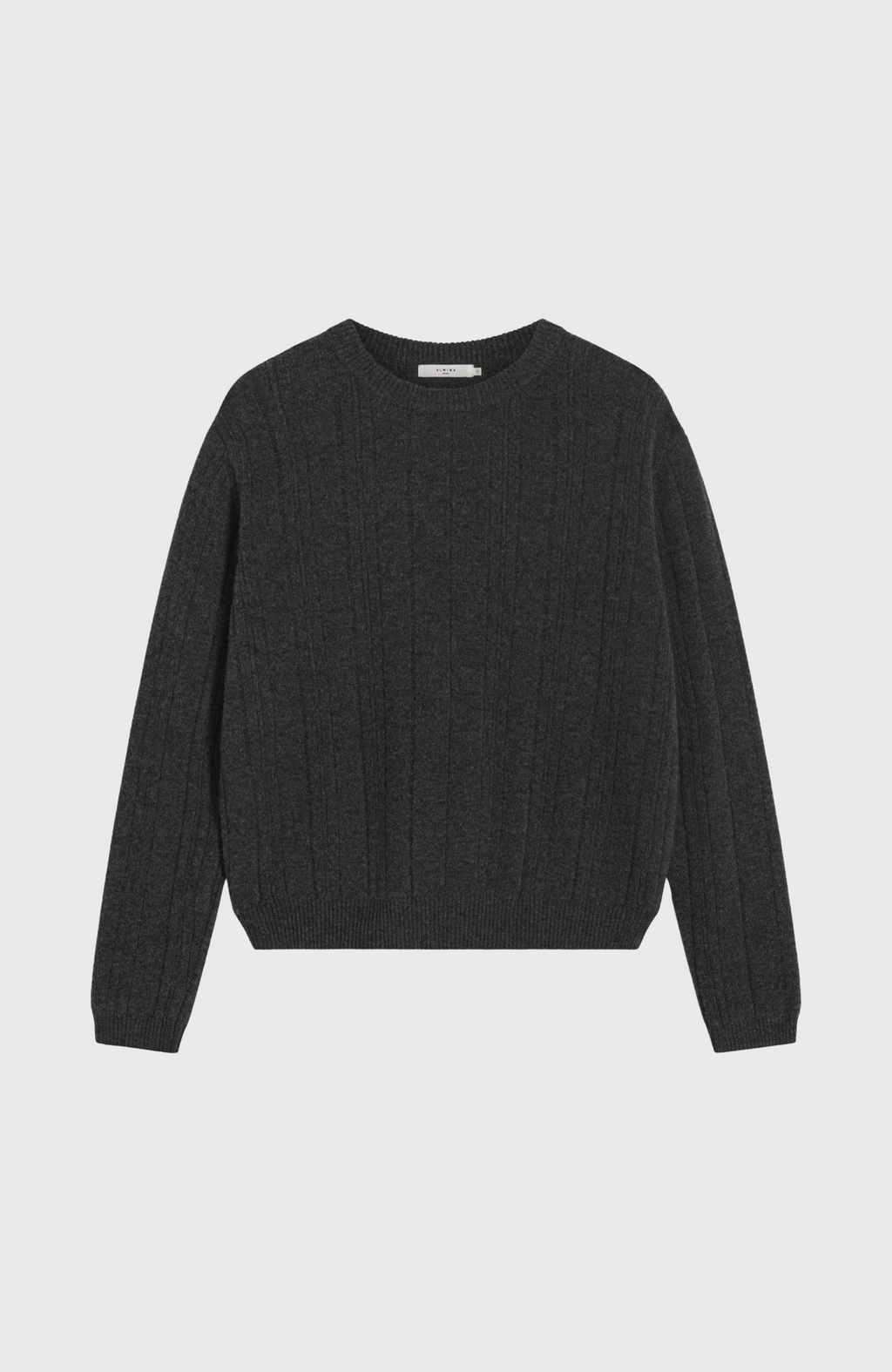 Ribbed Wool Crewneck Sweater - Almina Concept 