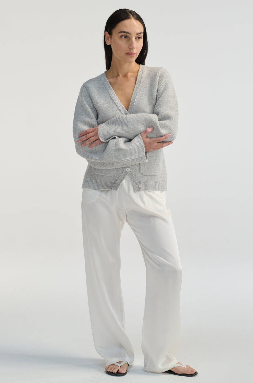 V Neck Cardigan - Almina Concept 