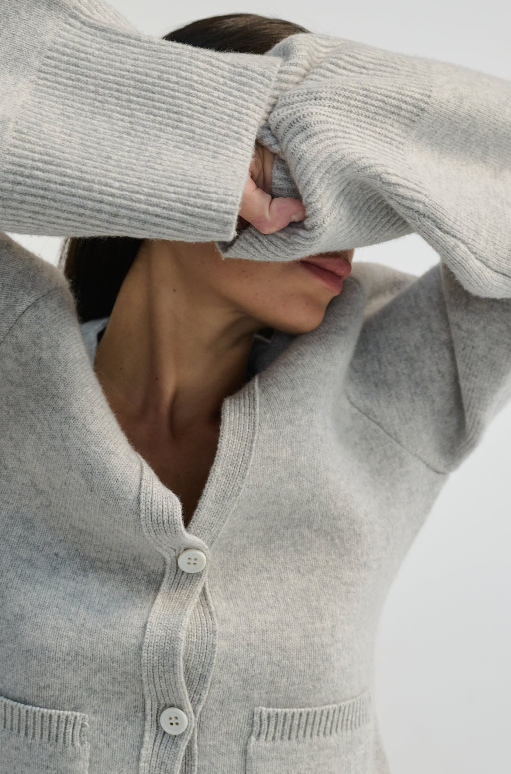 V Neck Cardigan - Almina Concept 