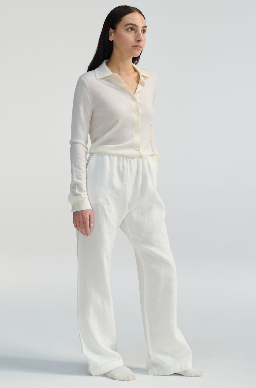 Button Up Knit Top - Almina Concept 