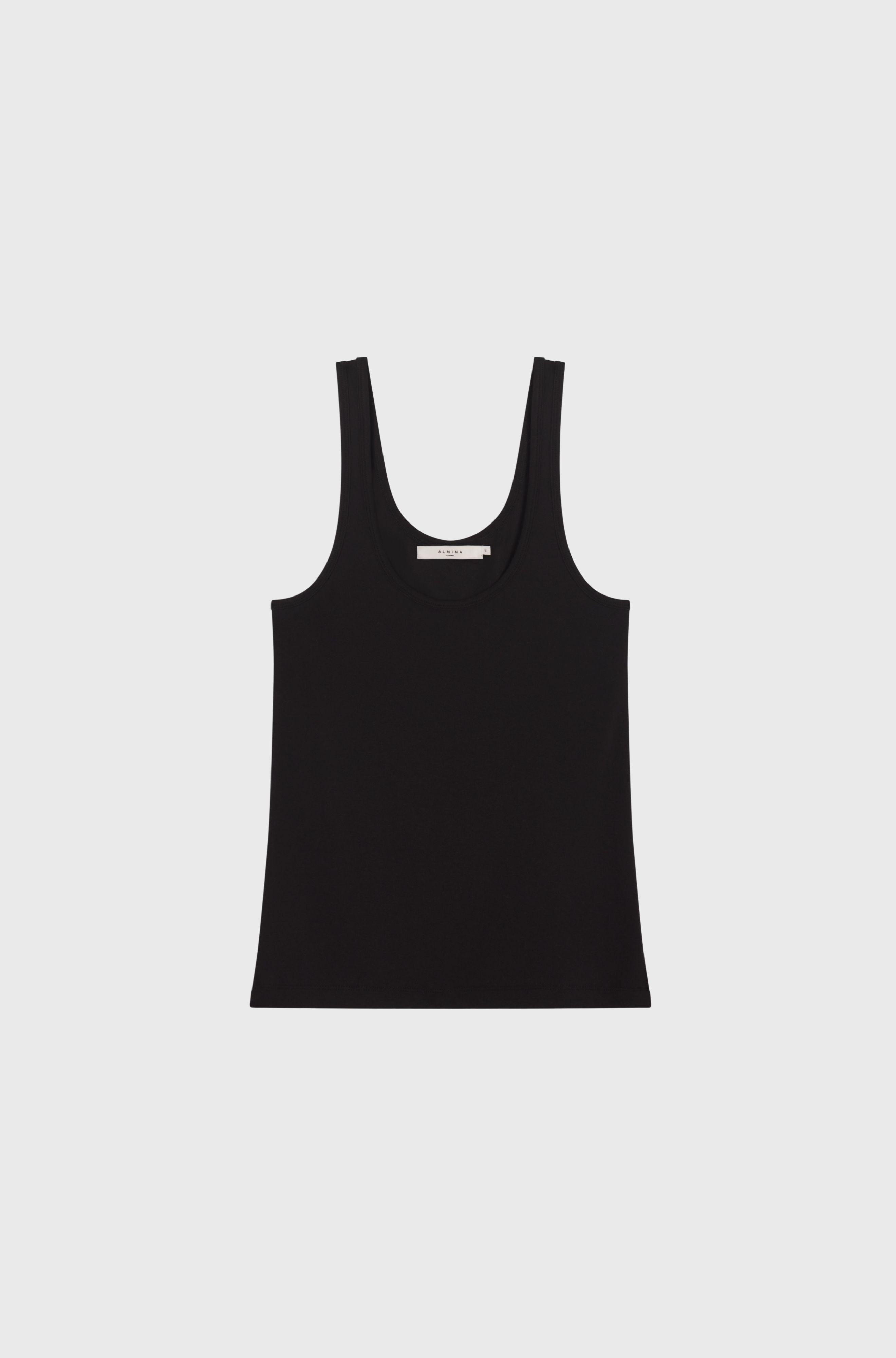 Black tank top on a white background