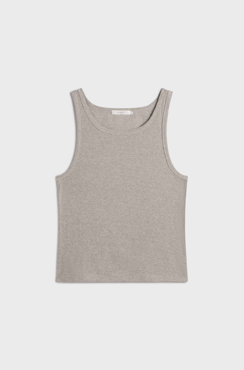 Gray tank top on a light gray background