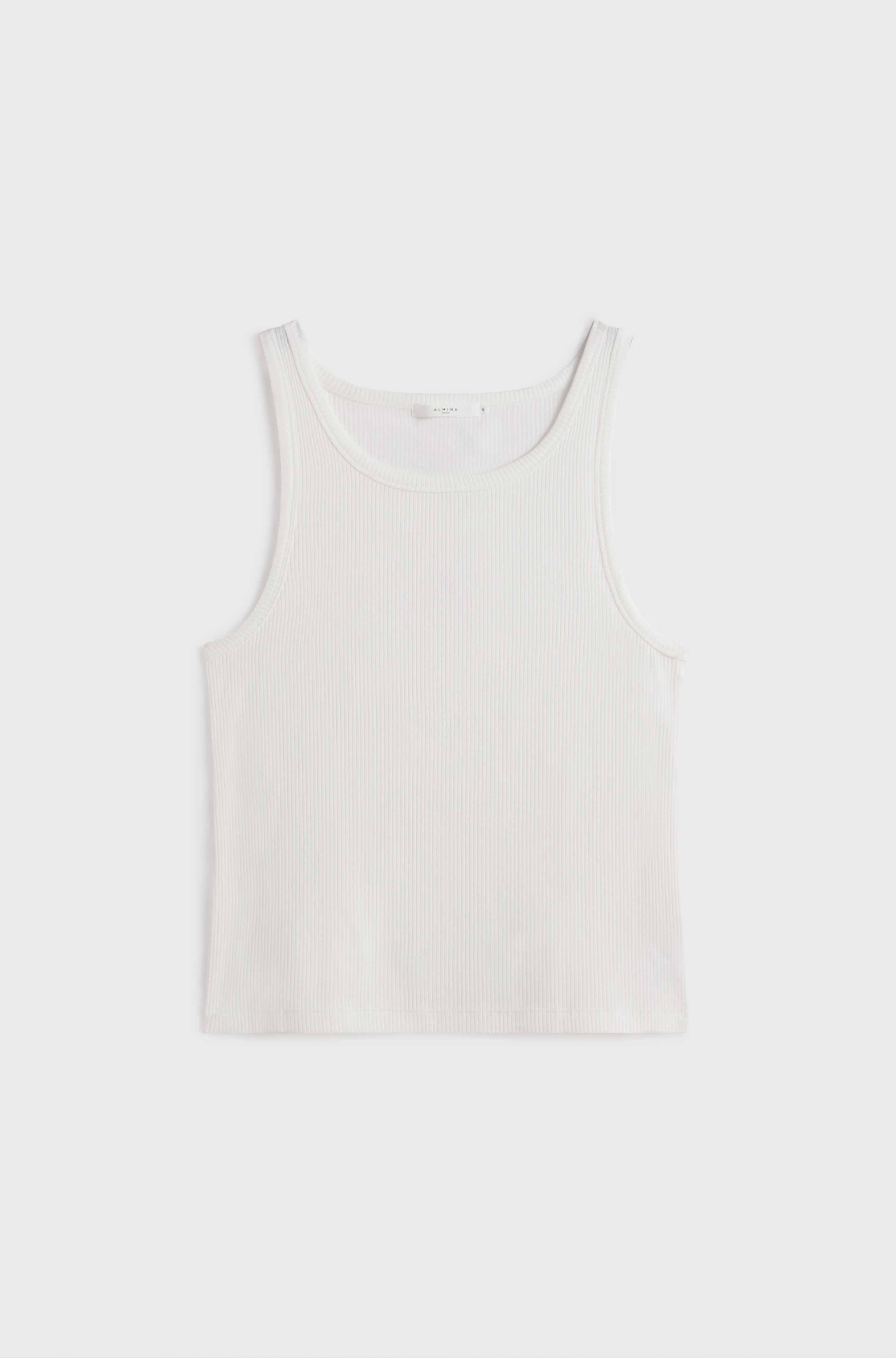 White tank top on a white background