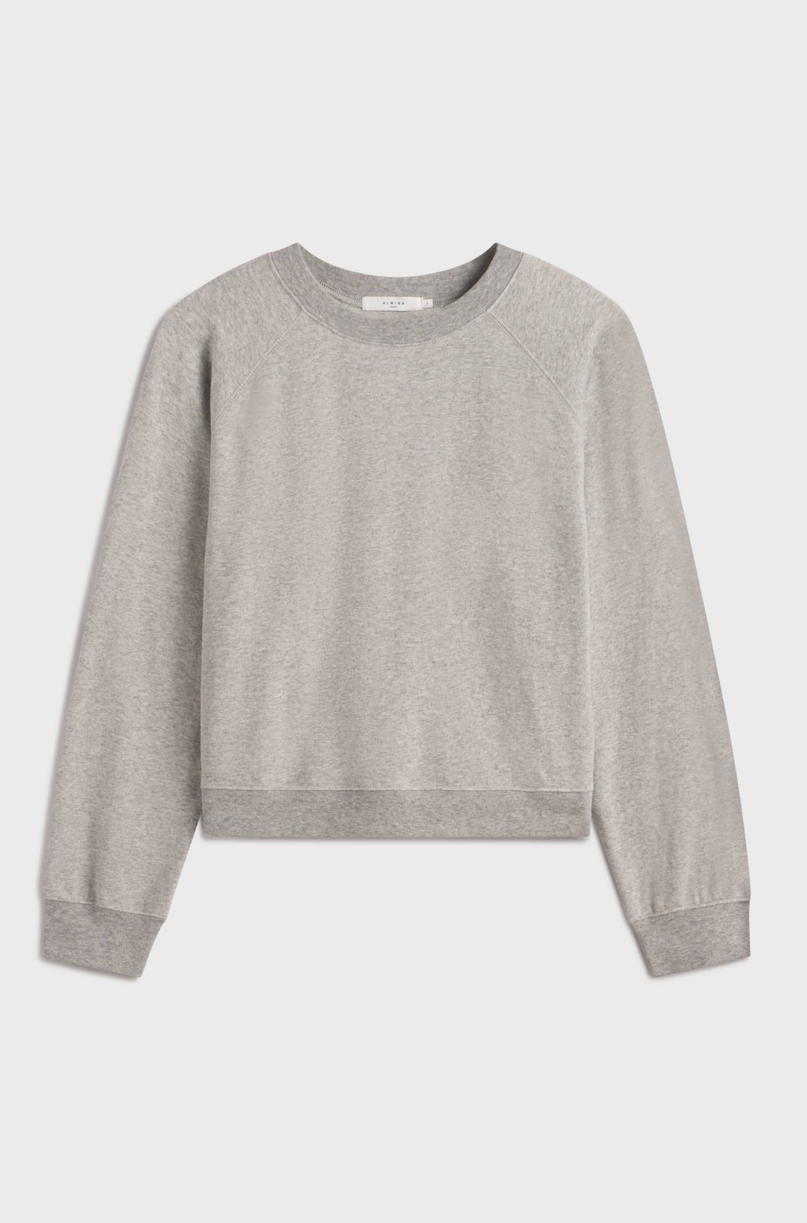 Gray sweatshirt on a light gray background