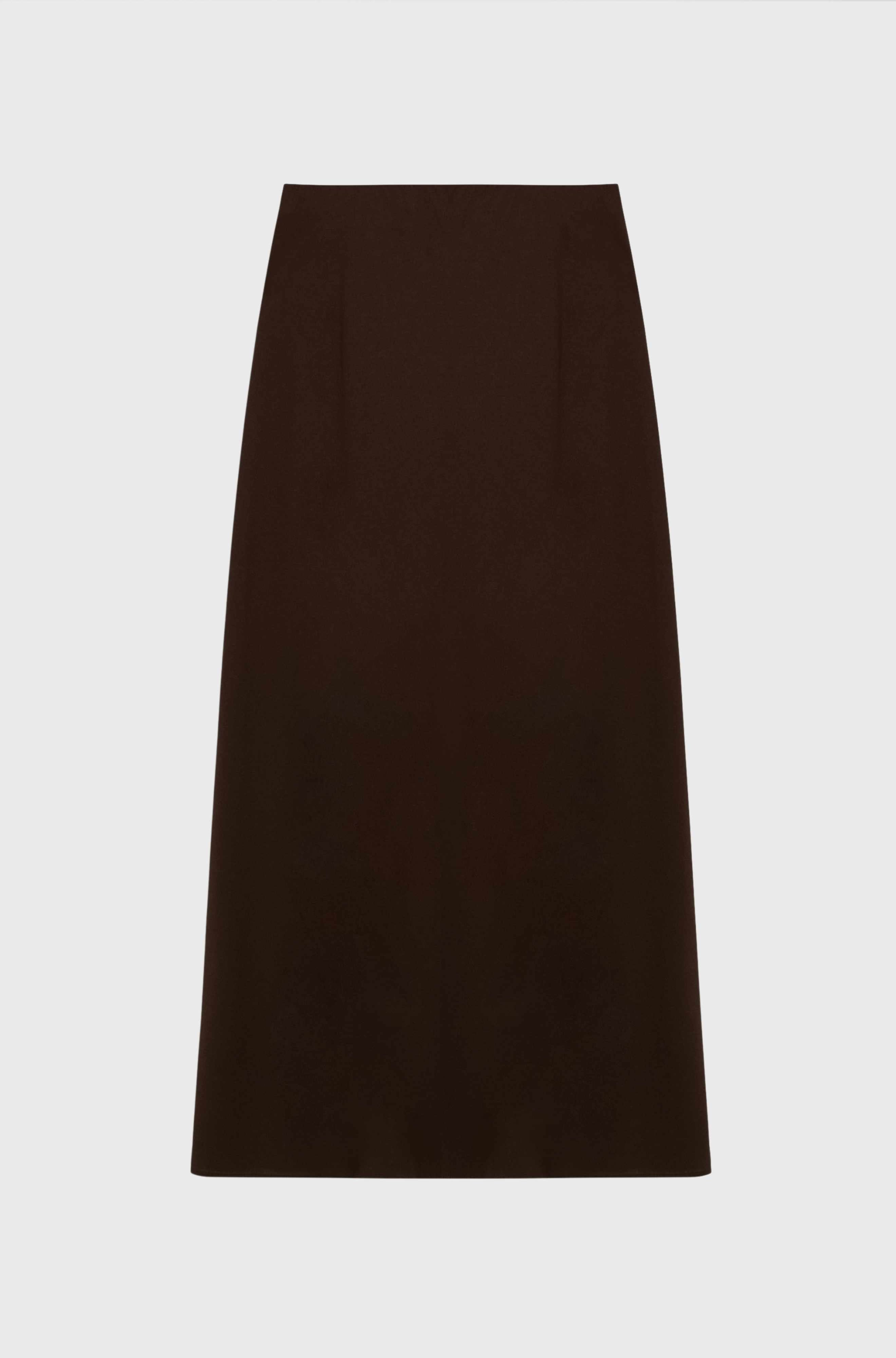 Brown skirt on a light gray background