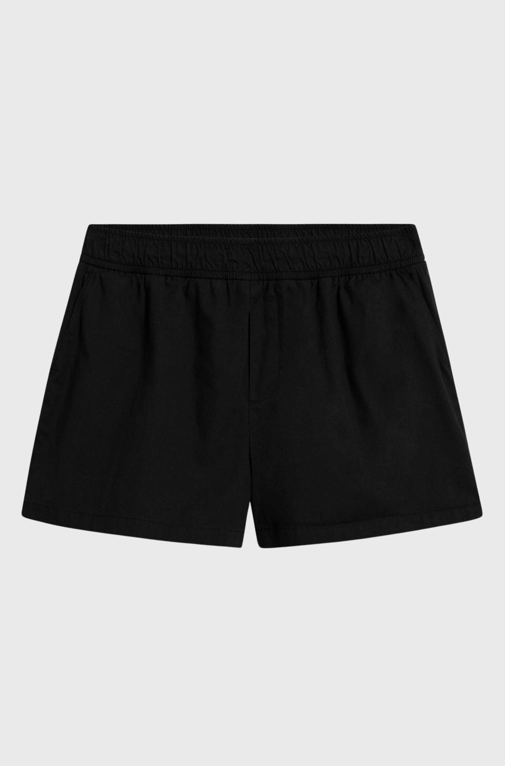 Black shorts on a light gray background