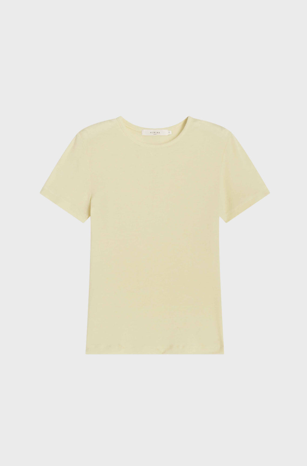Light yellow t-shirt on a white background