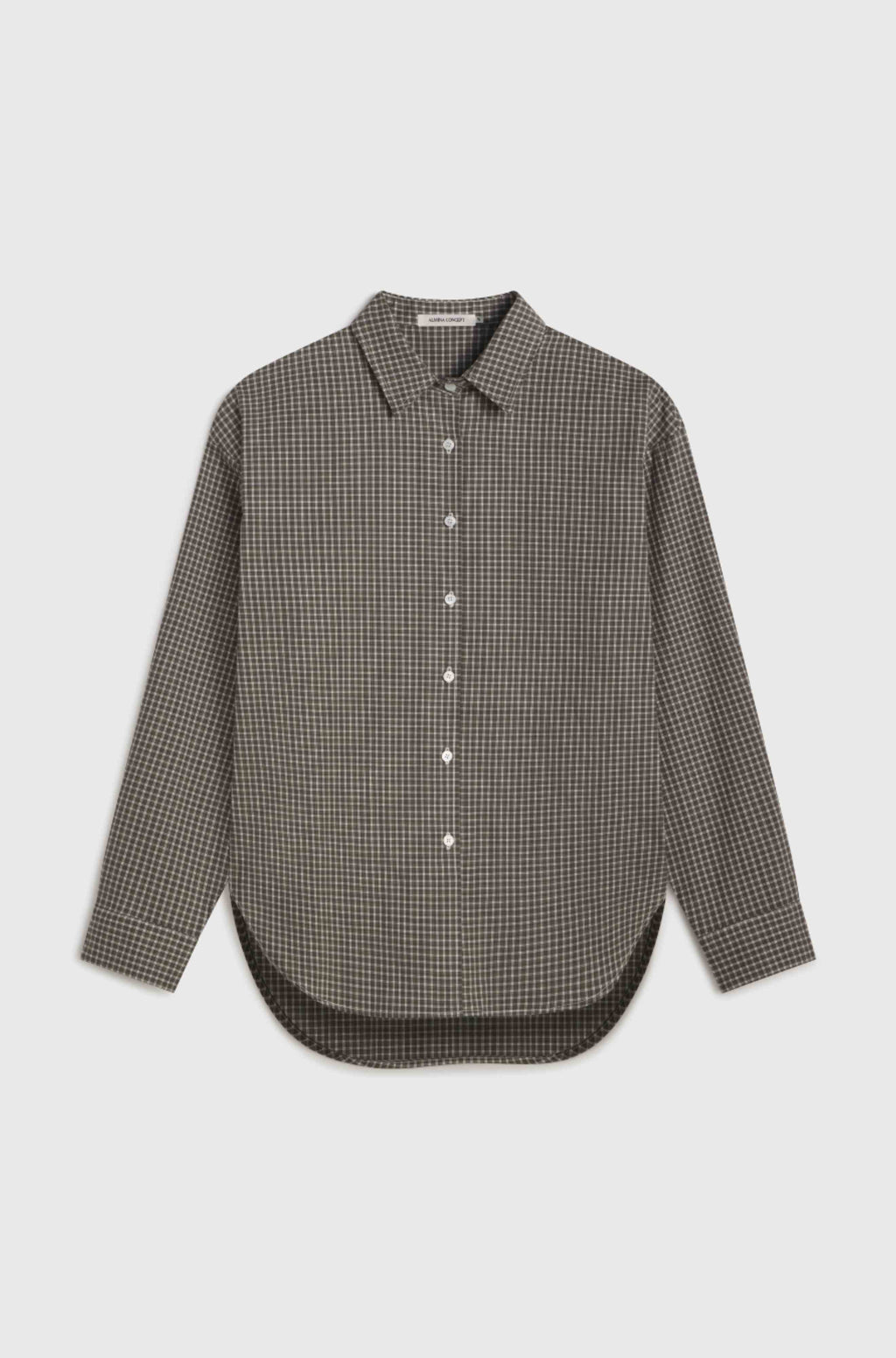 Checkered shirt on a light gray background