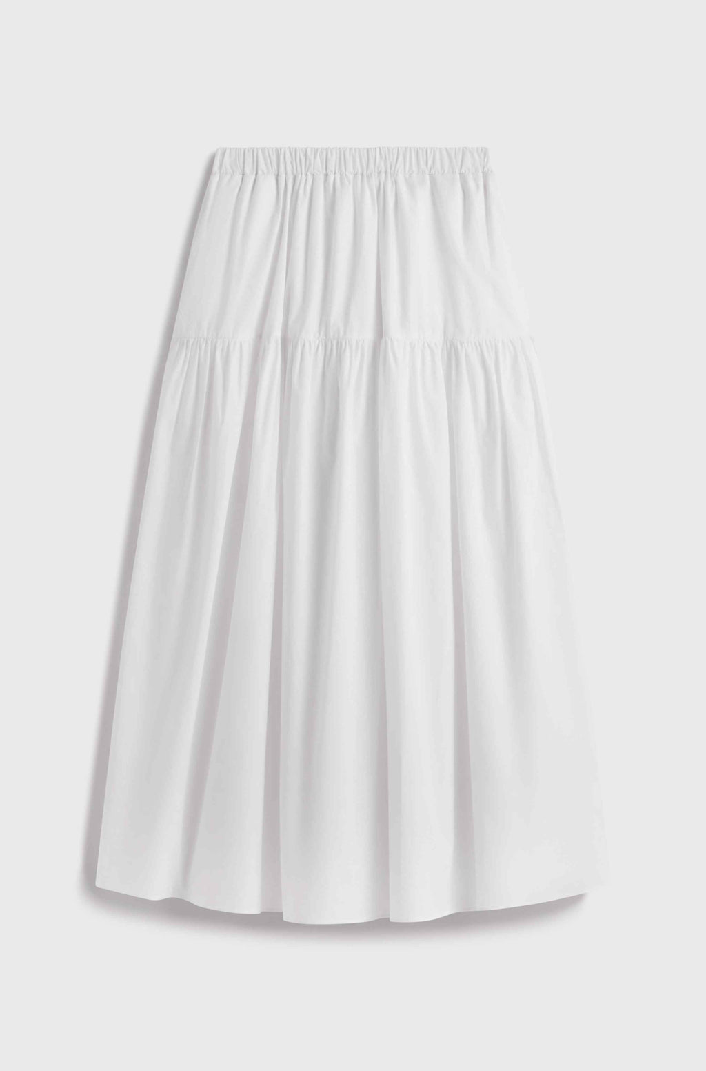 White skirt on a light gray background