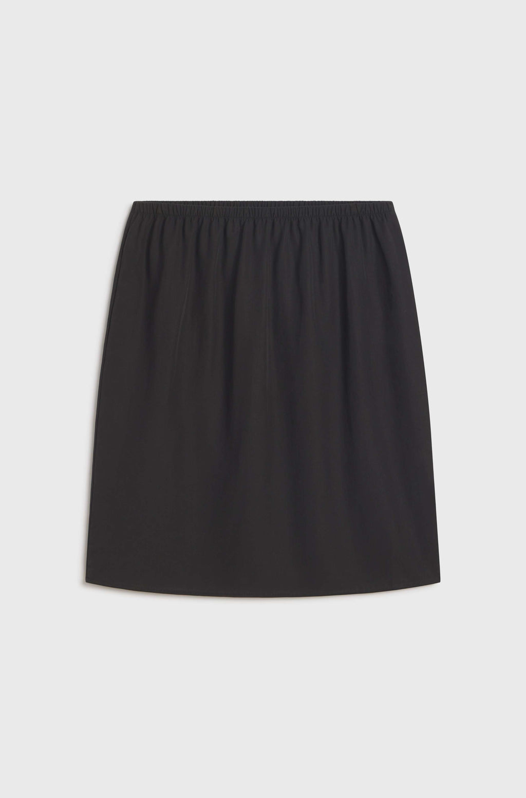 Black skirt on a light gray background