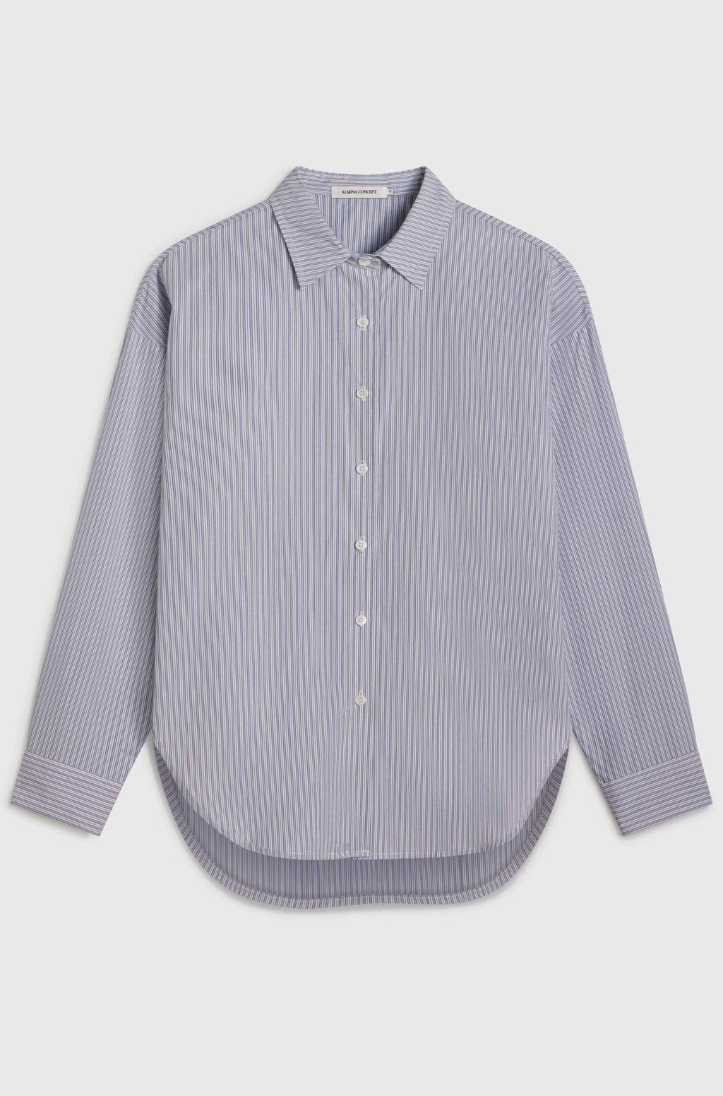 Striped shirt on a light gray background