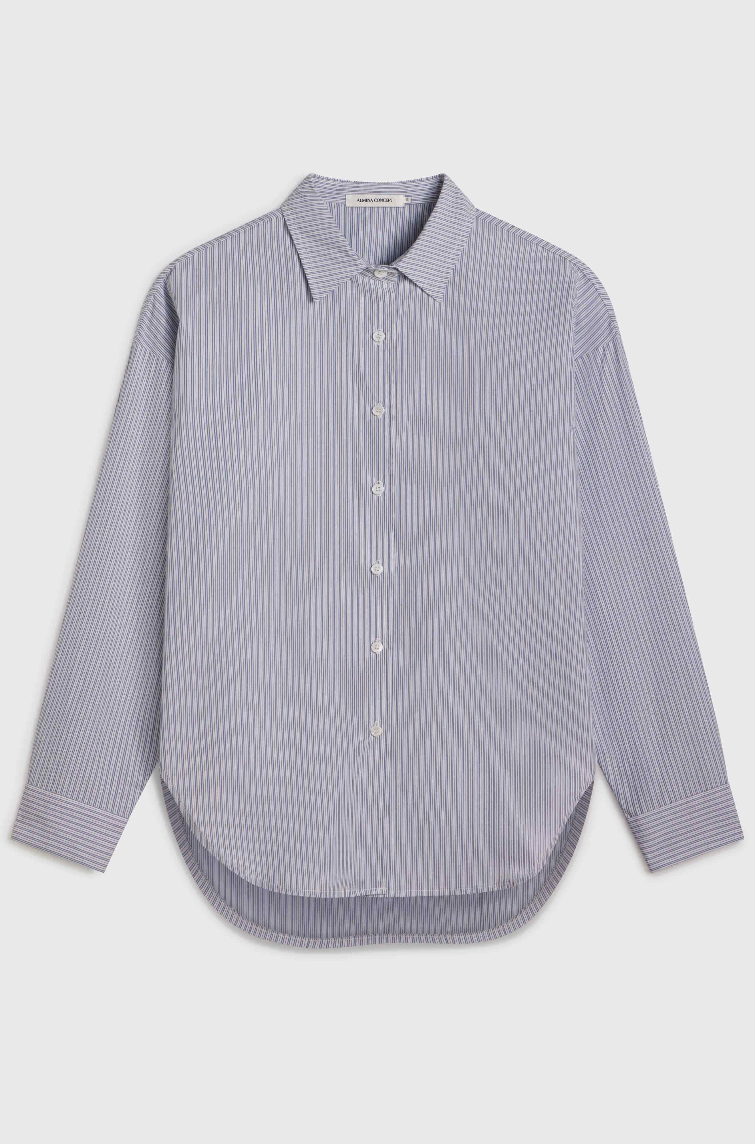Striped shirt on a light gray background
